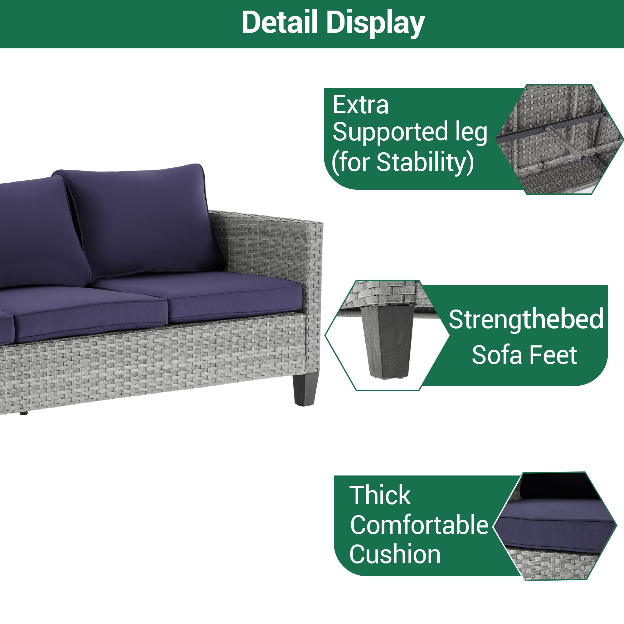 Sonkuki SD-GY615NY-C3 Patio-Conversation-Sets - View #8
