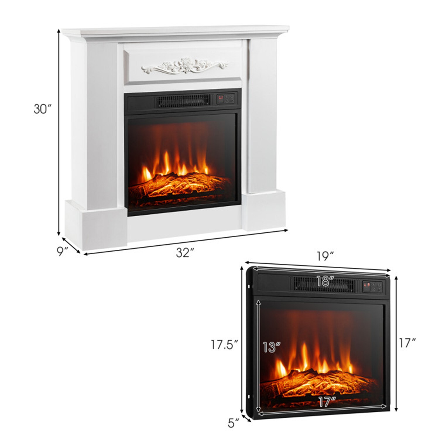 Mondawe MO-FP10103USW Electric-Fireplaces - View #10