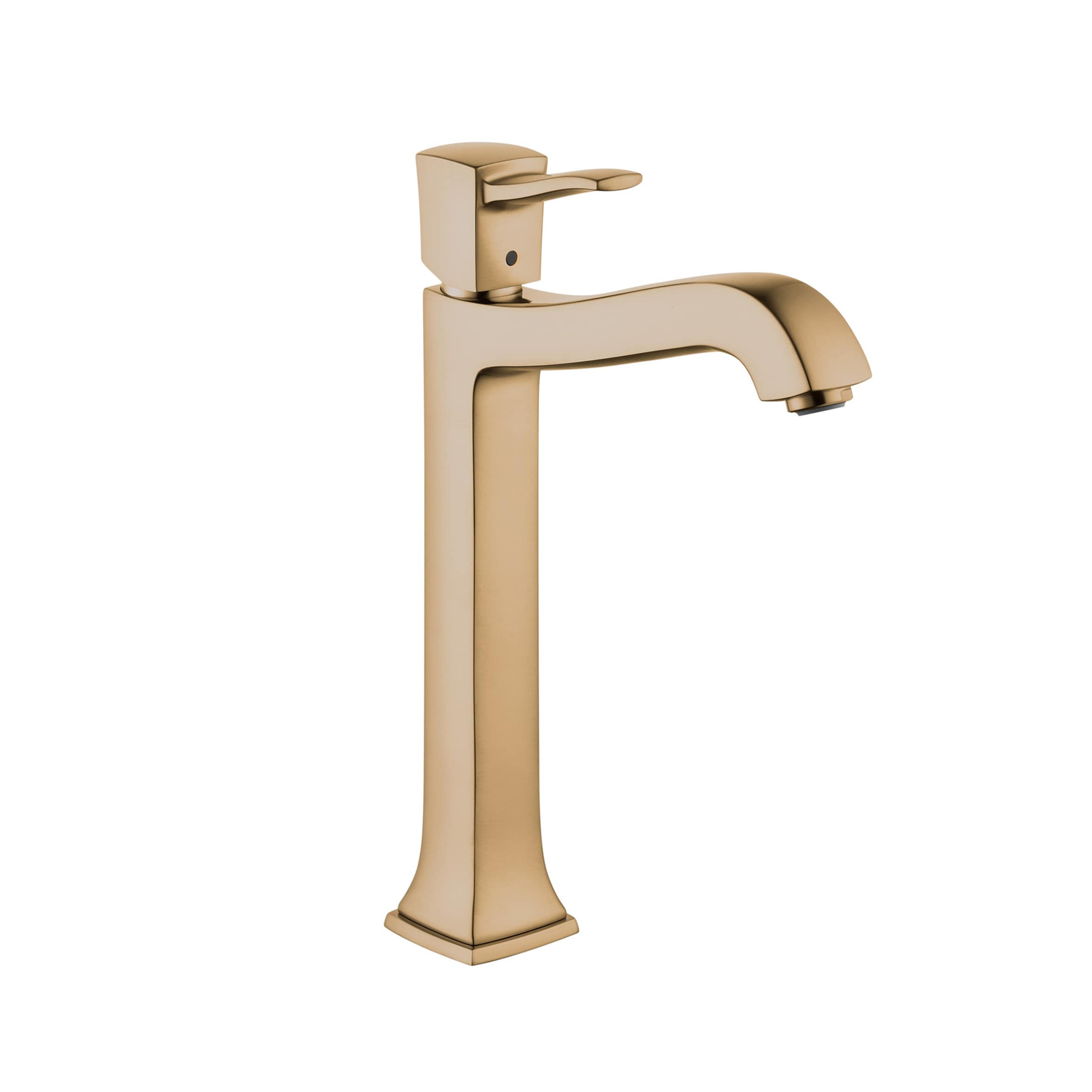 Elegant Polished Nickel Single-Hole Vessel Faucet in Brushed Bronze
