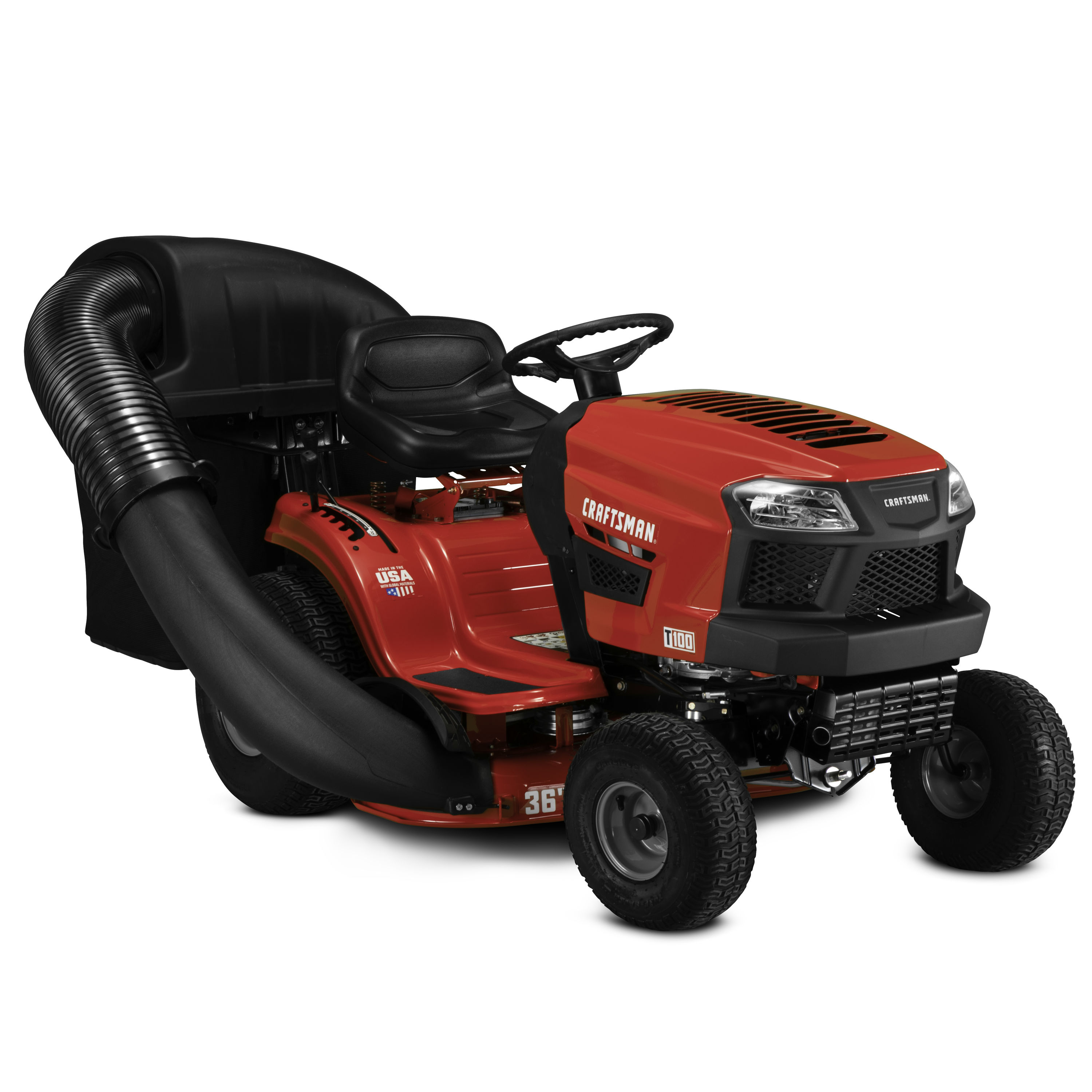 CRAFTSMAN T100 11.5-HP Manual/Gear 36-in Riding Lawn Mower with Mulching  Capability (Included) in the Gas Riding Lawn Mowers department at Lowes.com