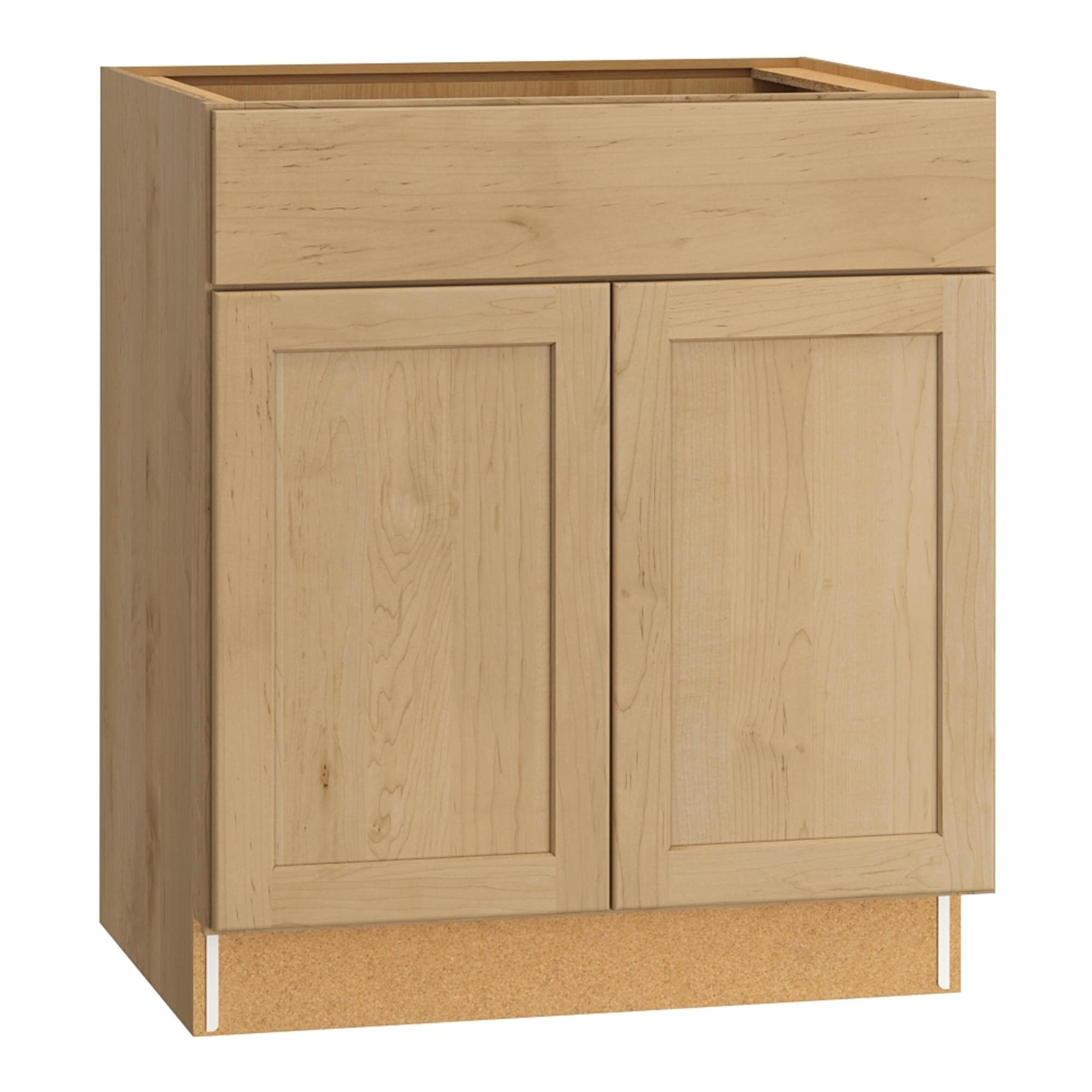 Diamond NOW Elm 30-in W x 35-in H x 23.75-in D Light Stain Sink Base Fully Assembled Cabinet Recessed Panel Shaker