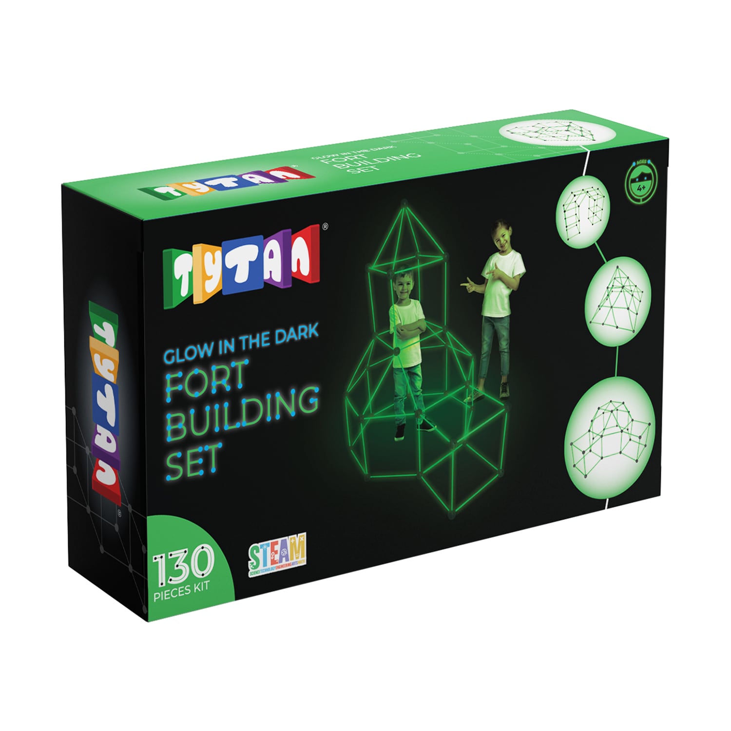 TYTAN TYT-GLWFORT-130 Glow-in-the-Dark Fort STEM toy