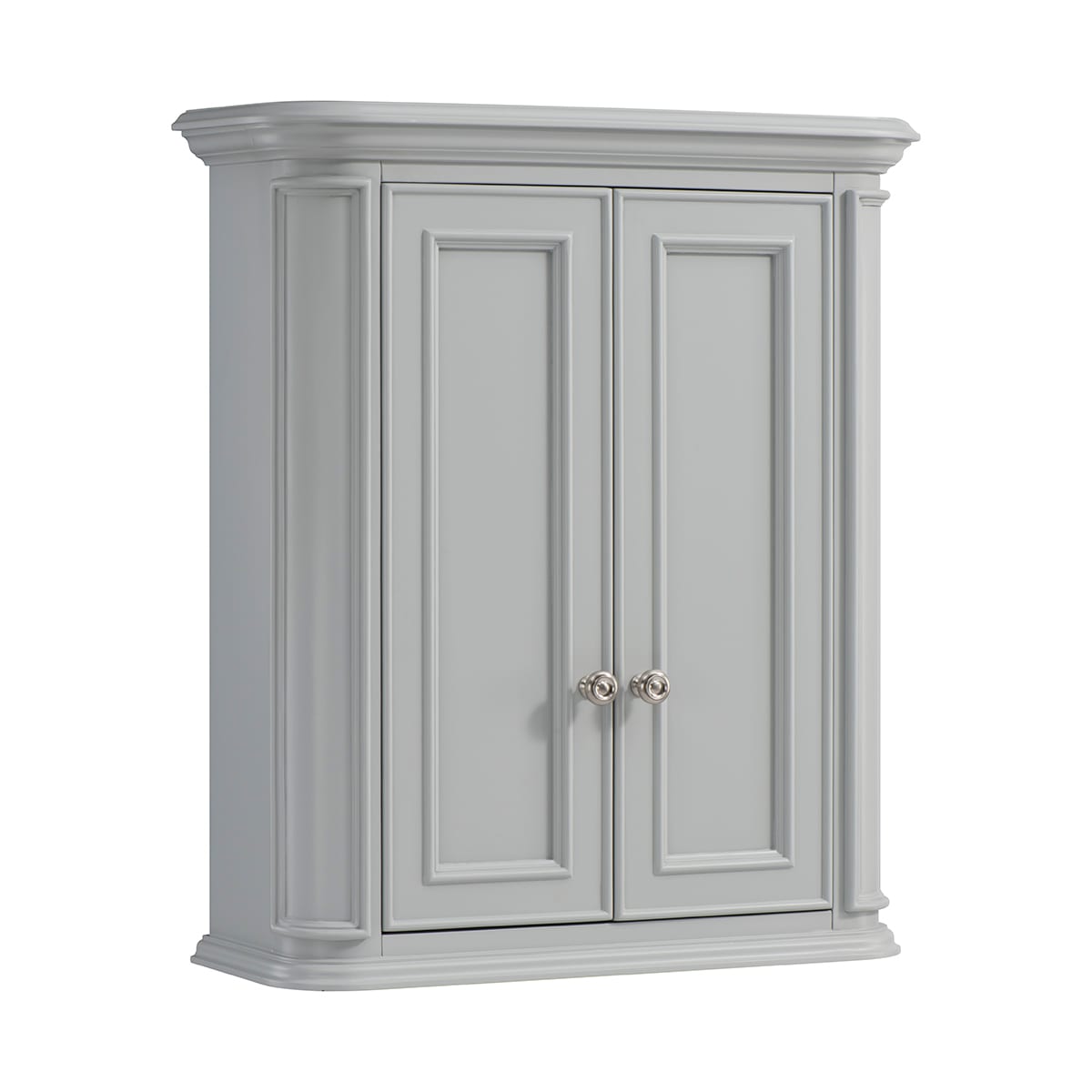 Wrightsville 26-in x 30-in x 10-in Light Gray Soft Close Bathroom Wall Cabinet | - allen + roth 1116WC-26-242