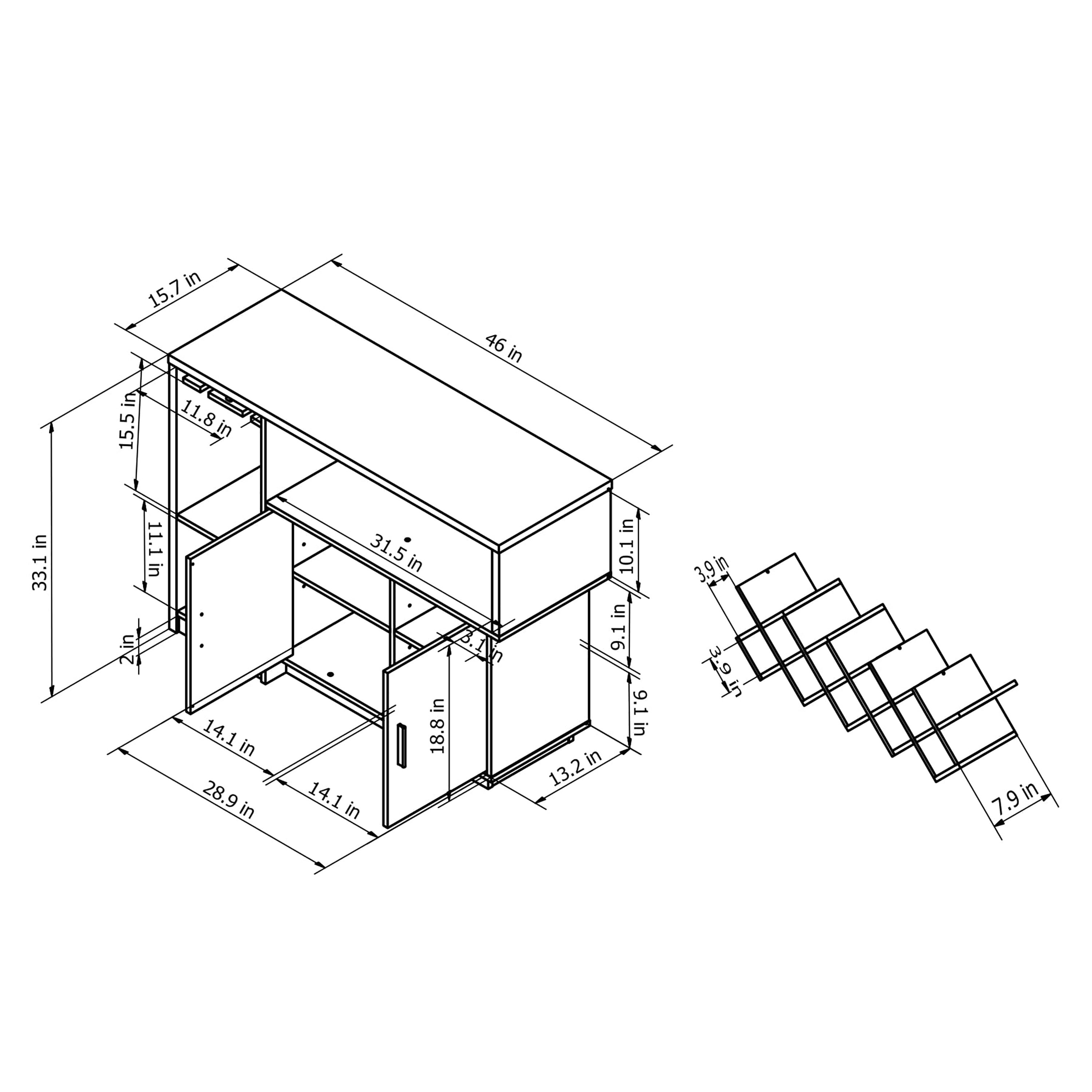 Furniture of America YNJ-1778C5 Dining-Kitchen-Storarge - View #6