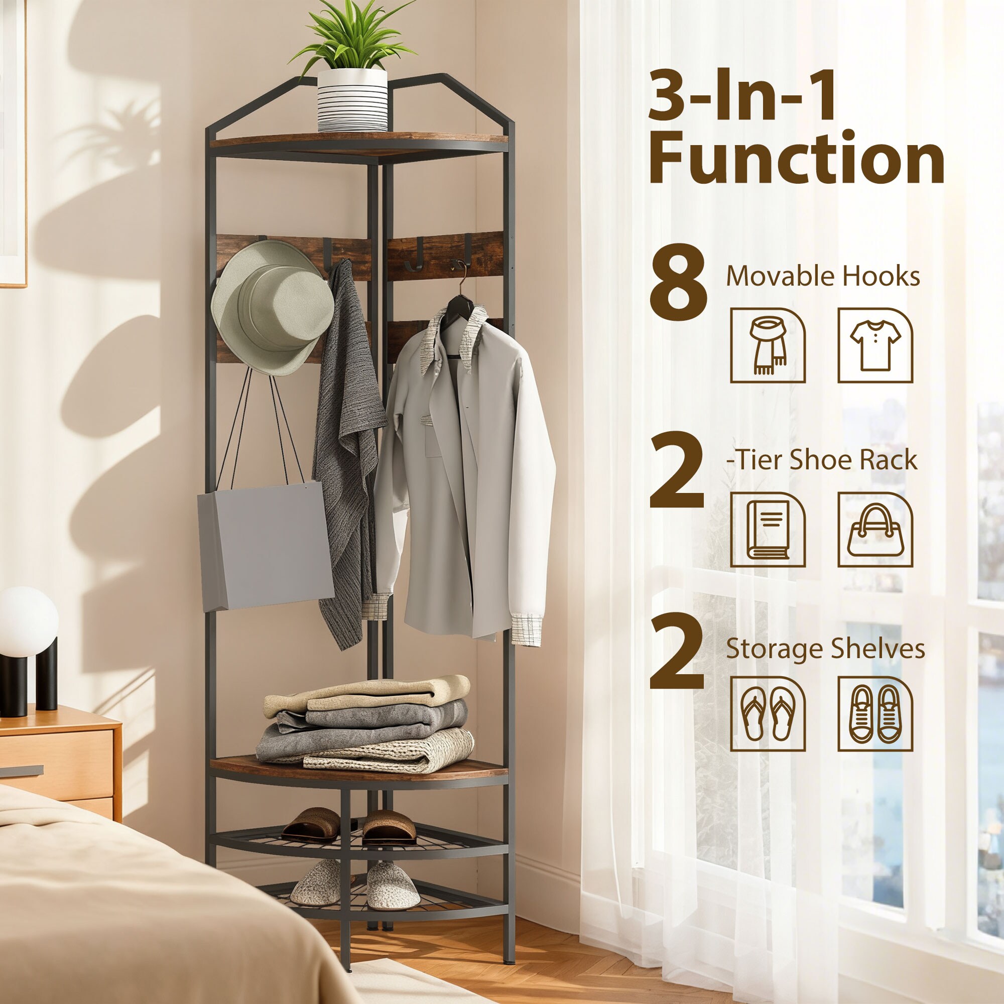 HomCom 837-616V80RB Hall-Trees - View #8