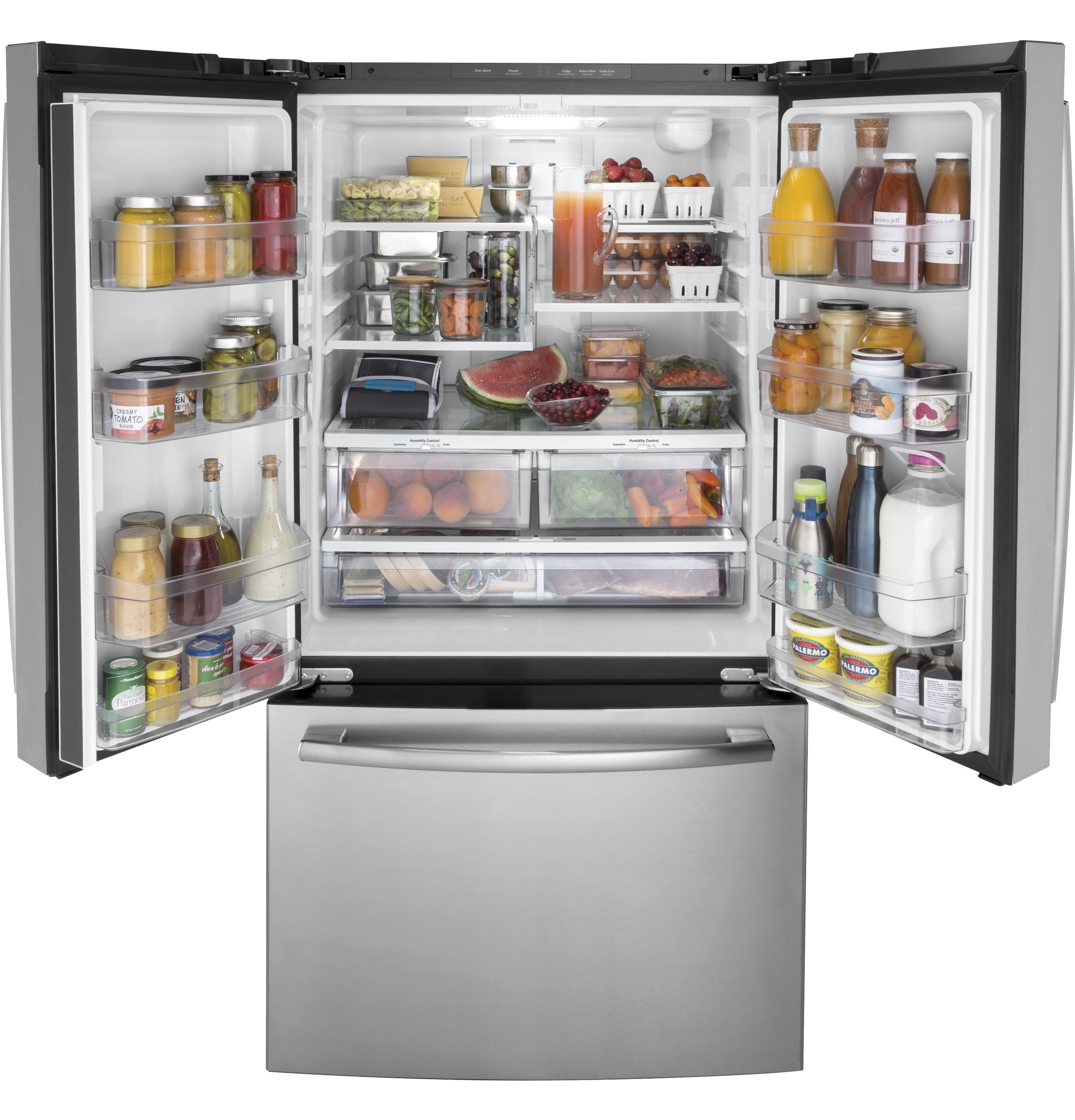 GE 27-cu ft French Door Refrigerator with Ice Maker and Water dispenser ...