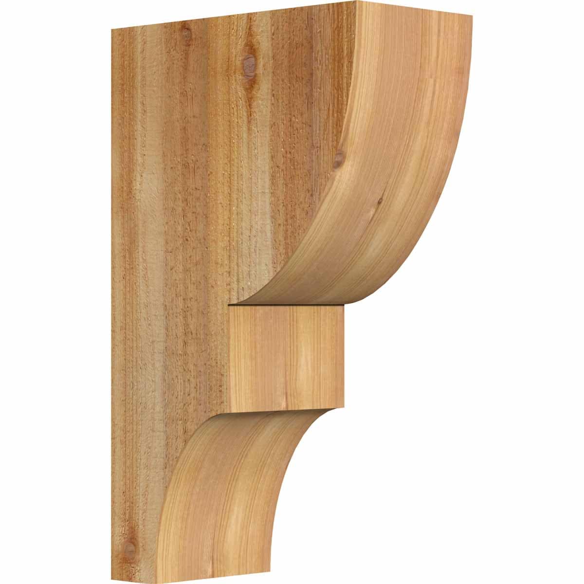 Ekena Millwork COR06X12X20RID00RWR 6-in x 12-in x 20-in Ridgewood Unfinished Western red cedar Wood Paintable/Stainable Corbel