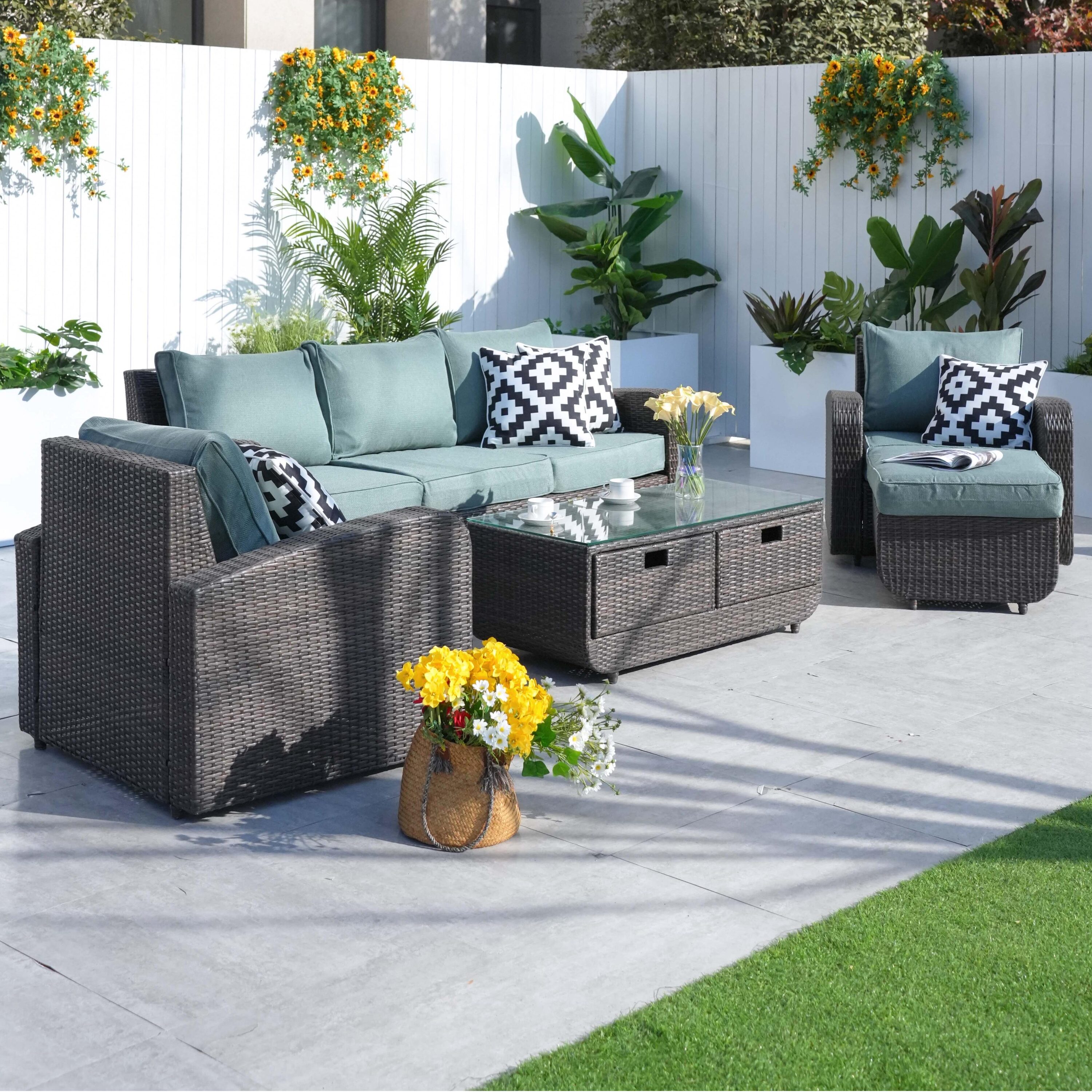 Direct Wicker DWS-1515BR-CE Patio-Conversation-Sets - View #8