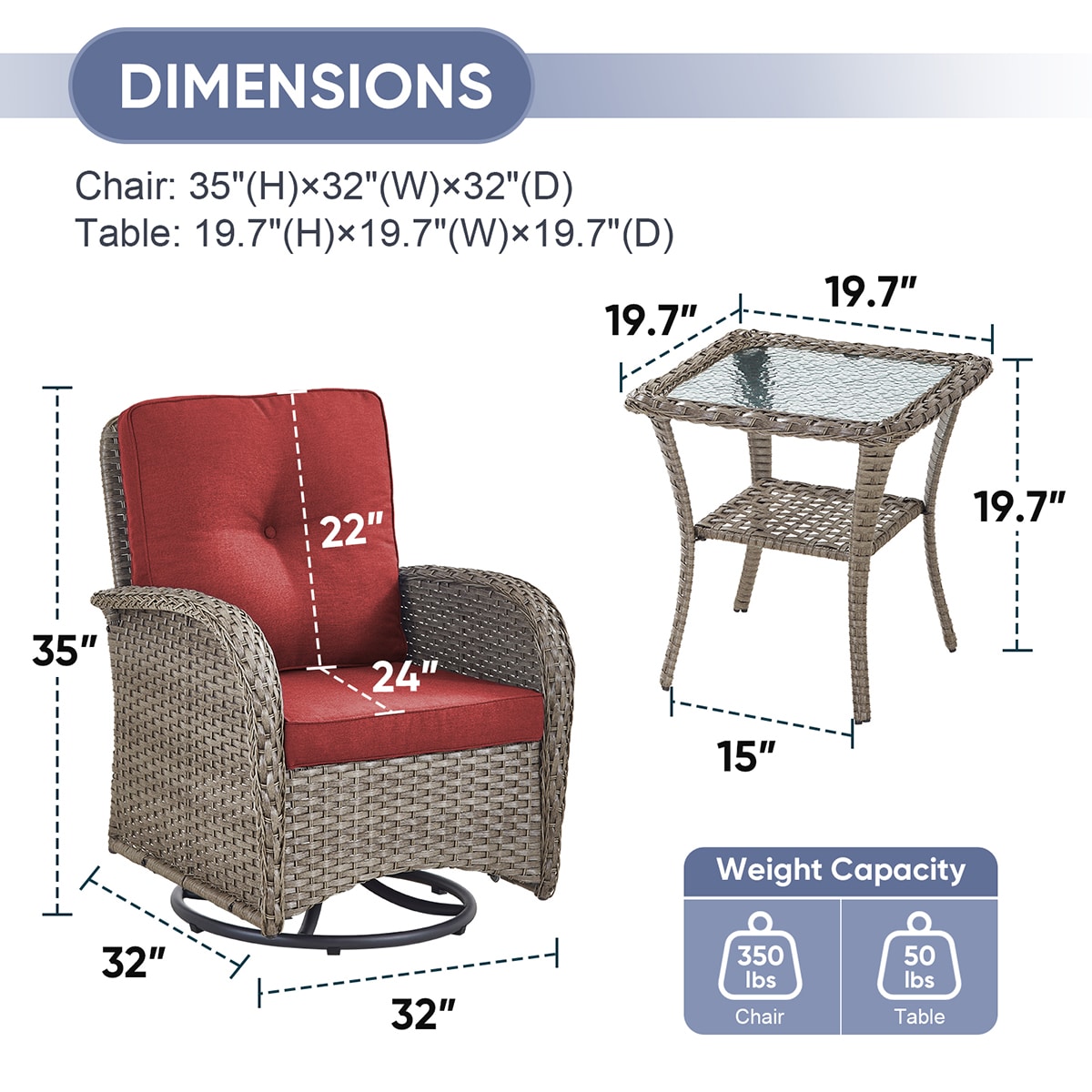 Rilyson FSKWGY2060-5 Patio-Chairs - View #4
