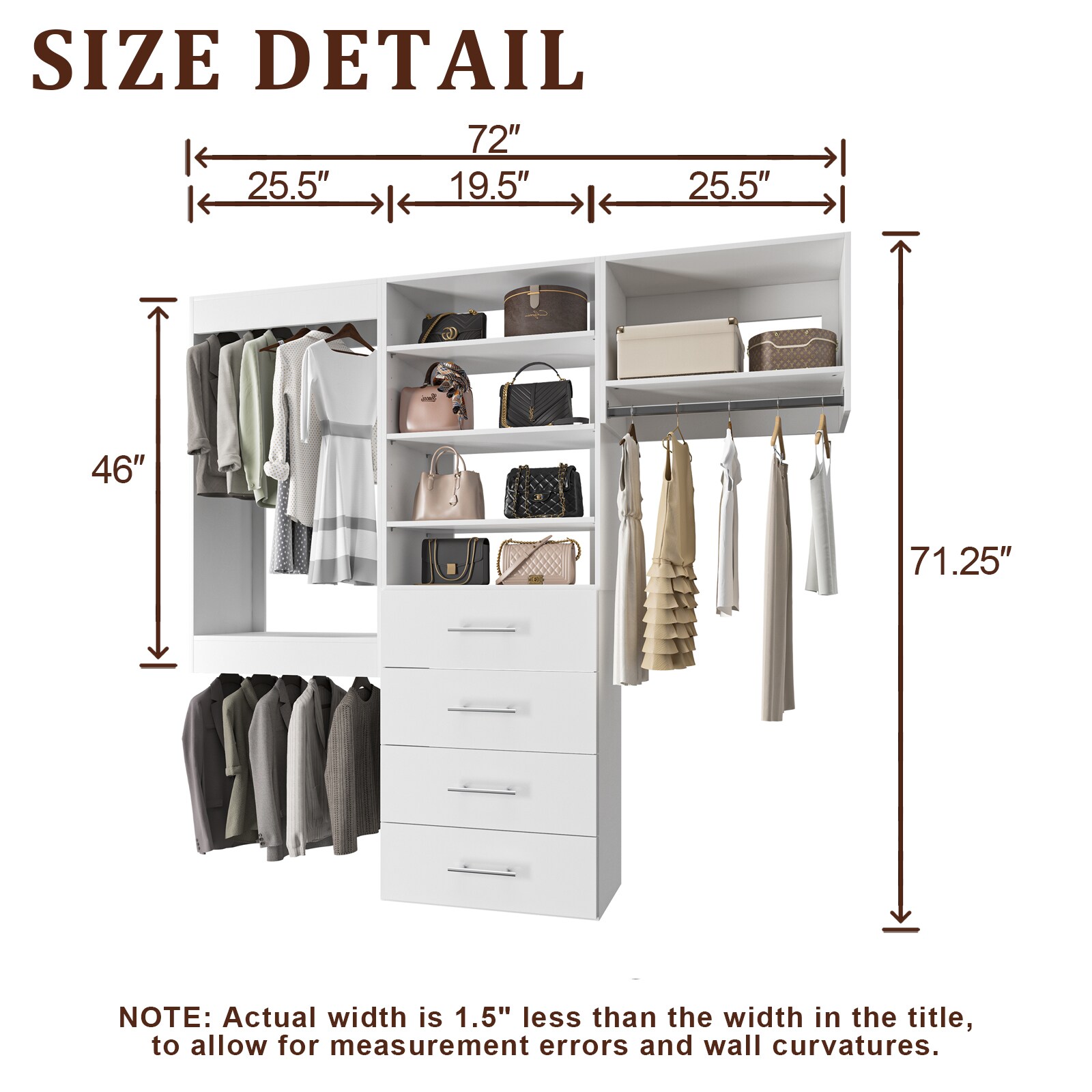 LUXEYARD LO-MODEL13-72-ZJL Wood-Closet-Kits - View #4