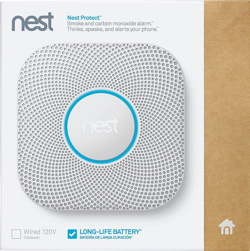 Google Nest Protect Smart Smoke and Carbon Monoxide Detector Alarm (Battery)