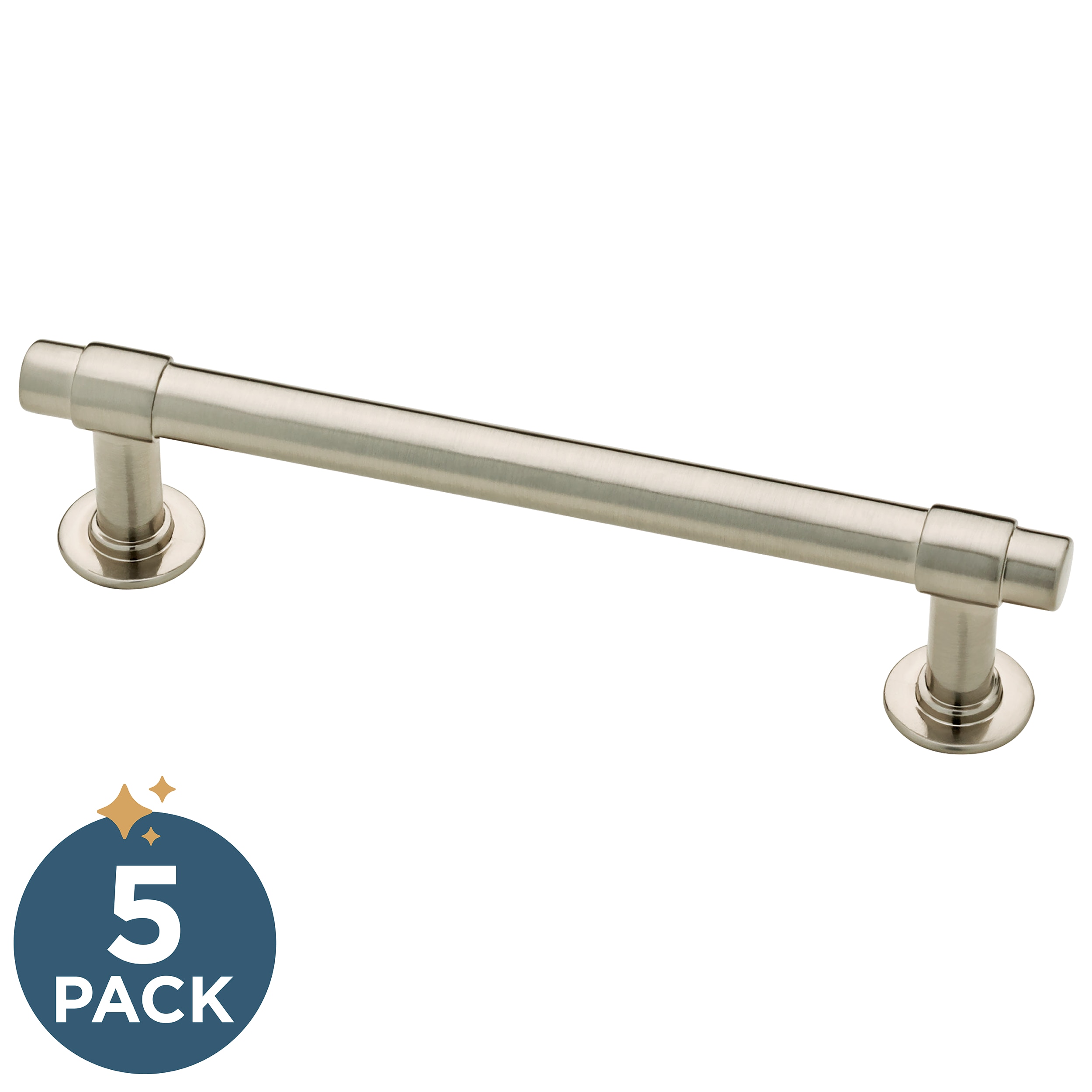 Franklin Brass P29617Z-SNA-B Francisco 4-in , 102mm Center to Center Satin Nickel Antimicrobial Cylindrical Bar 5 -Pack
