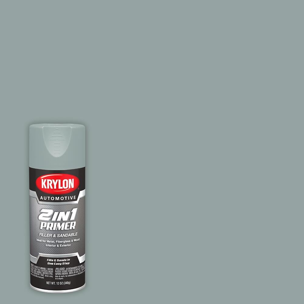 Krylon K08818001 Dual Superbond Paint + Primer, Smoke Gray, Gloss, 12 Ounce