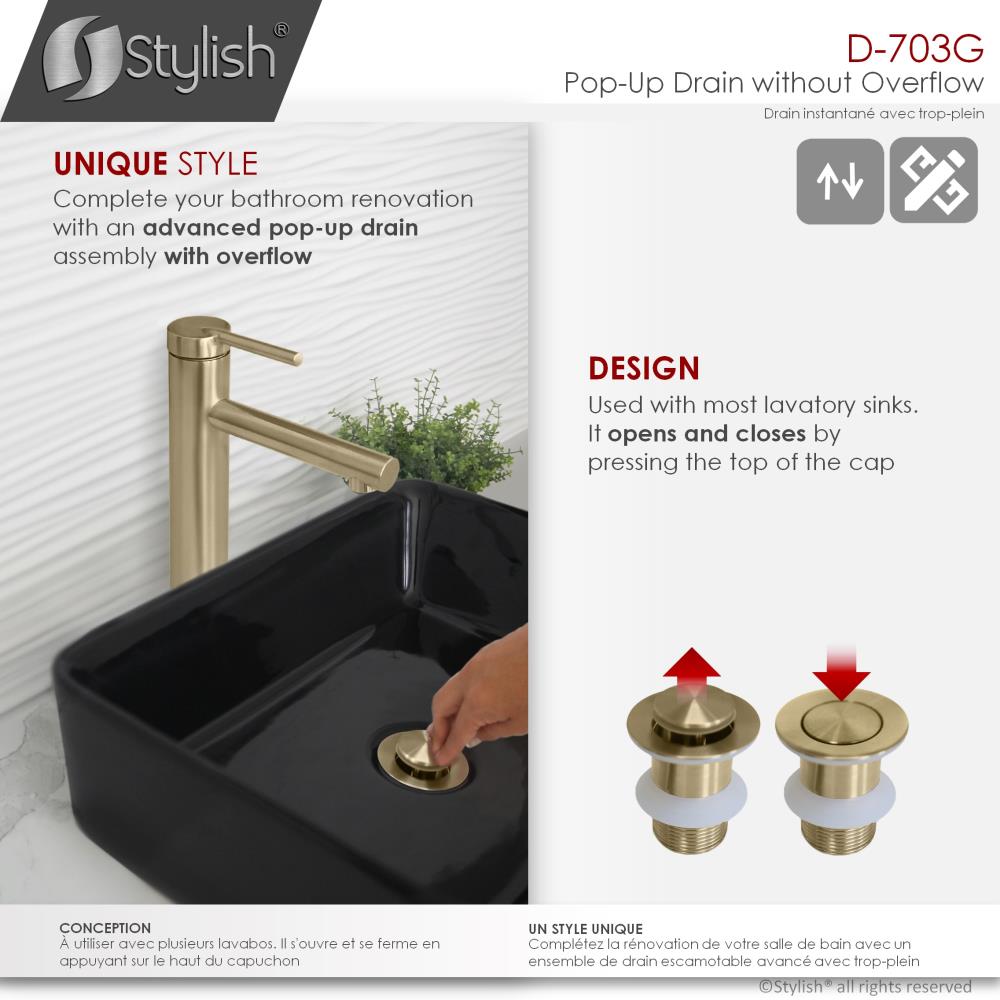 Stylish Stainless Steel Pop-up Kitchen Sink Drain
