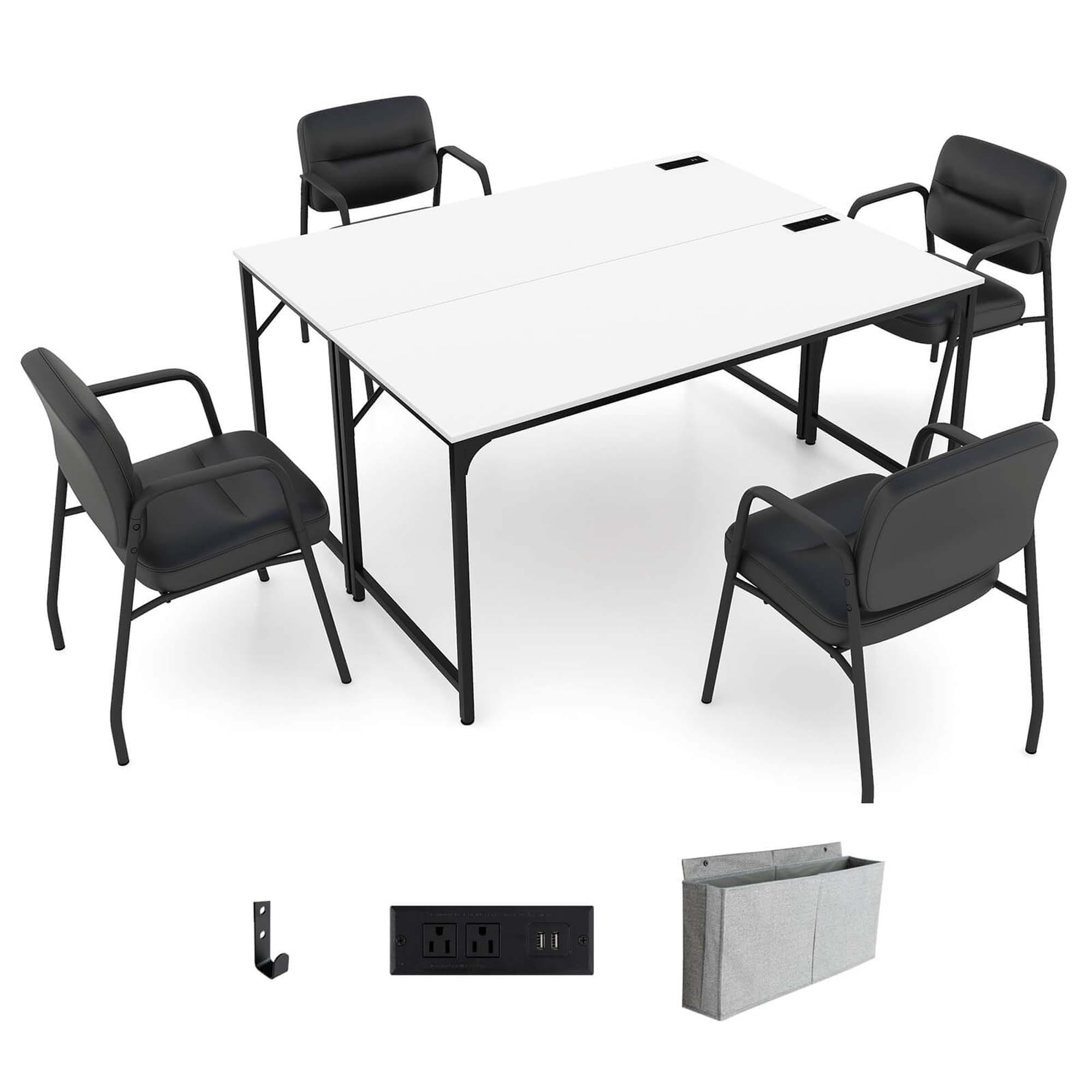 Costway HCST02057 24-in White Modern/Contemporary Fir Craft desk