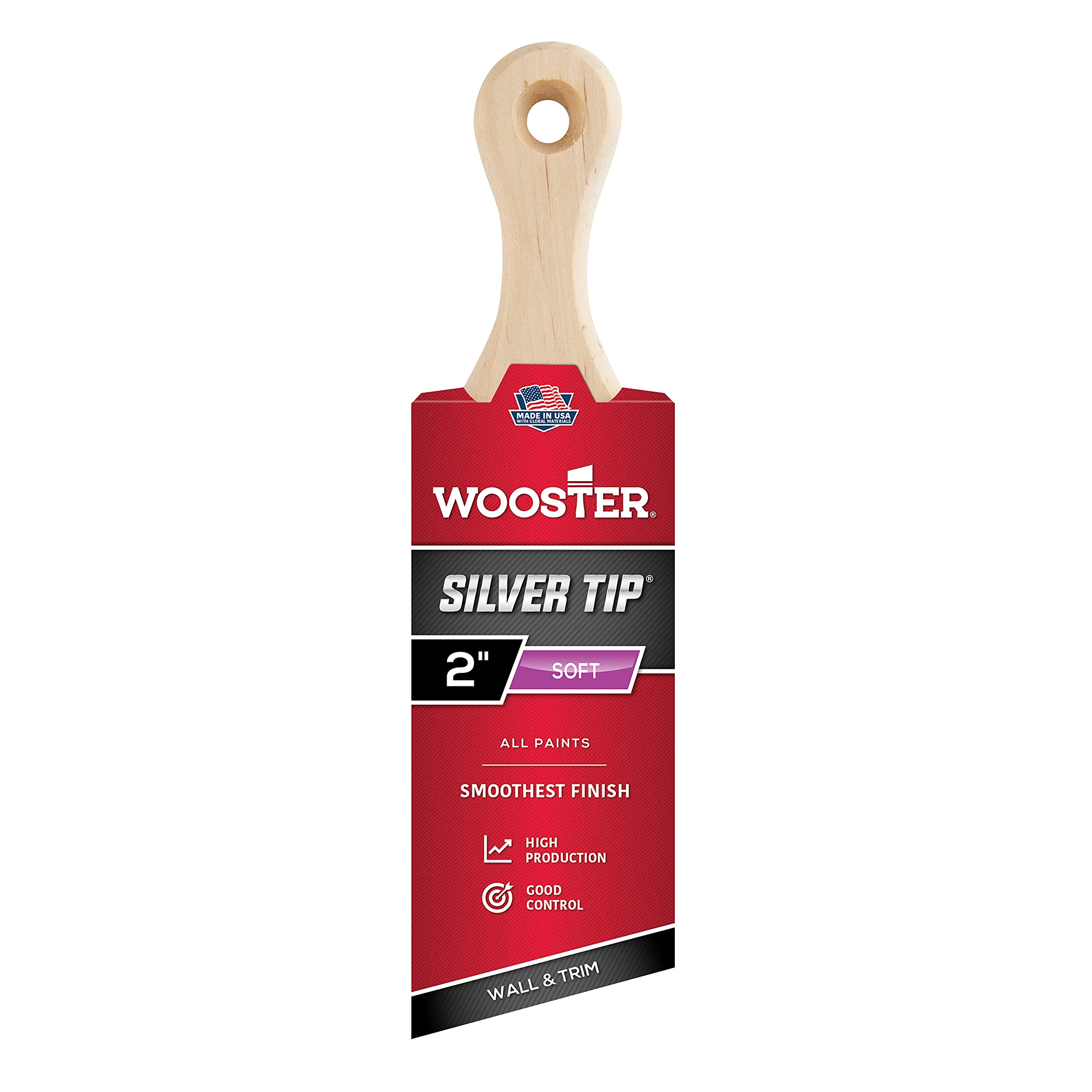 Wooster  Silver Tip 2 in Angle Sash Paint Brush Polyester Blend