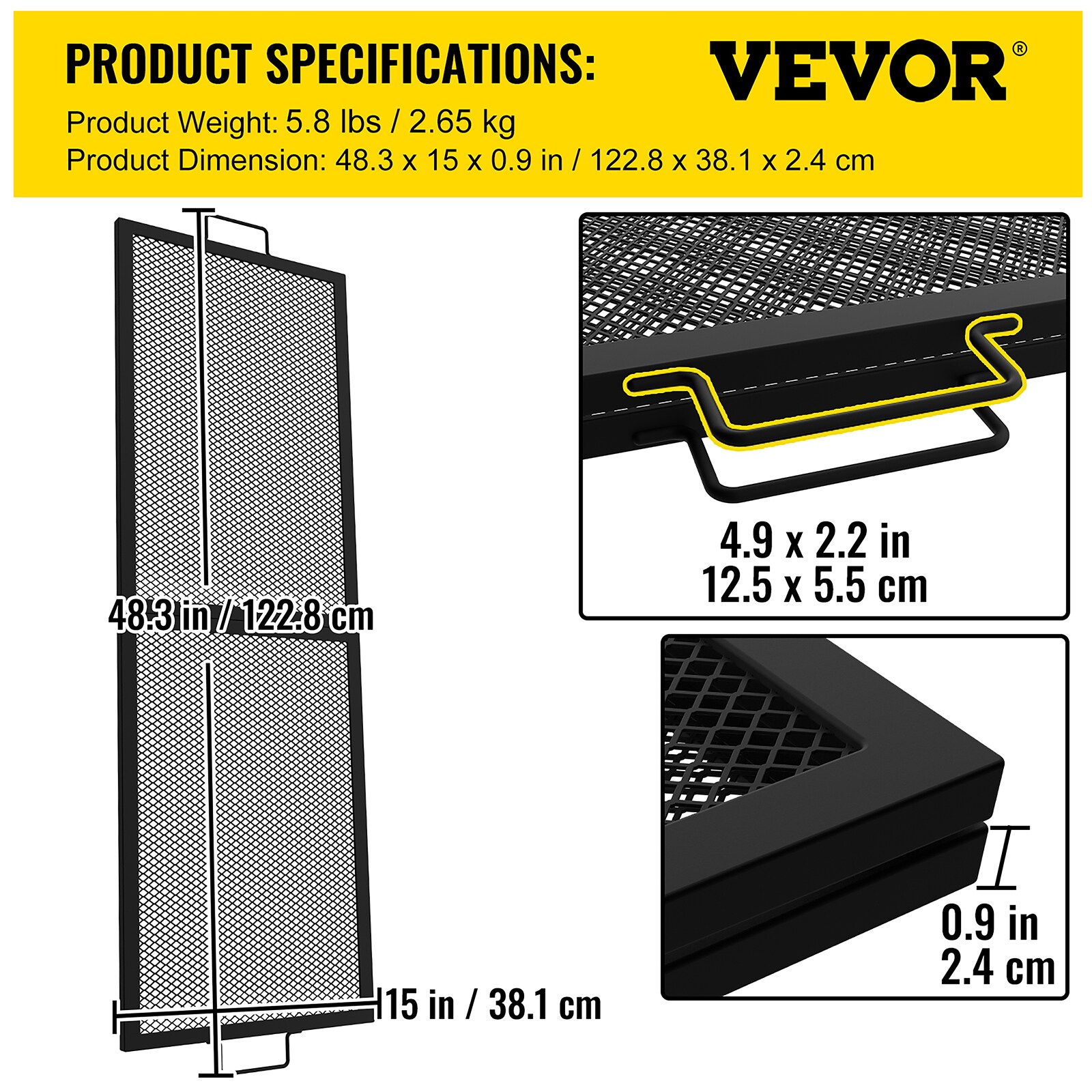 VEVOR FXWZLPYCH4415KNO5V0 Gas-Grill-Cookgrates-Warmracks - View #8