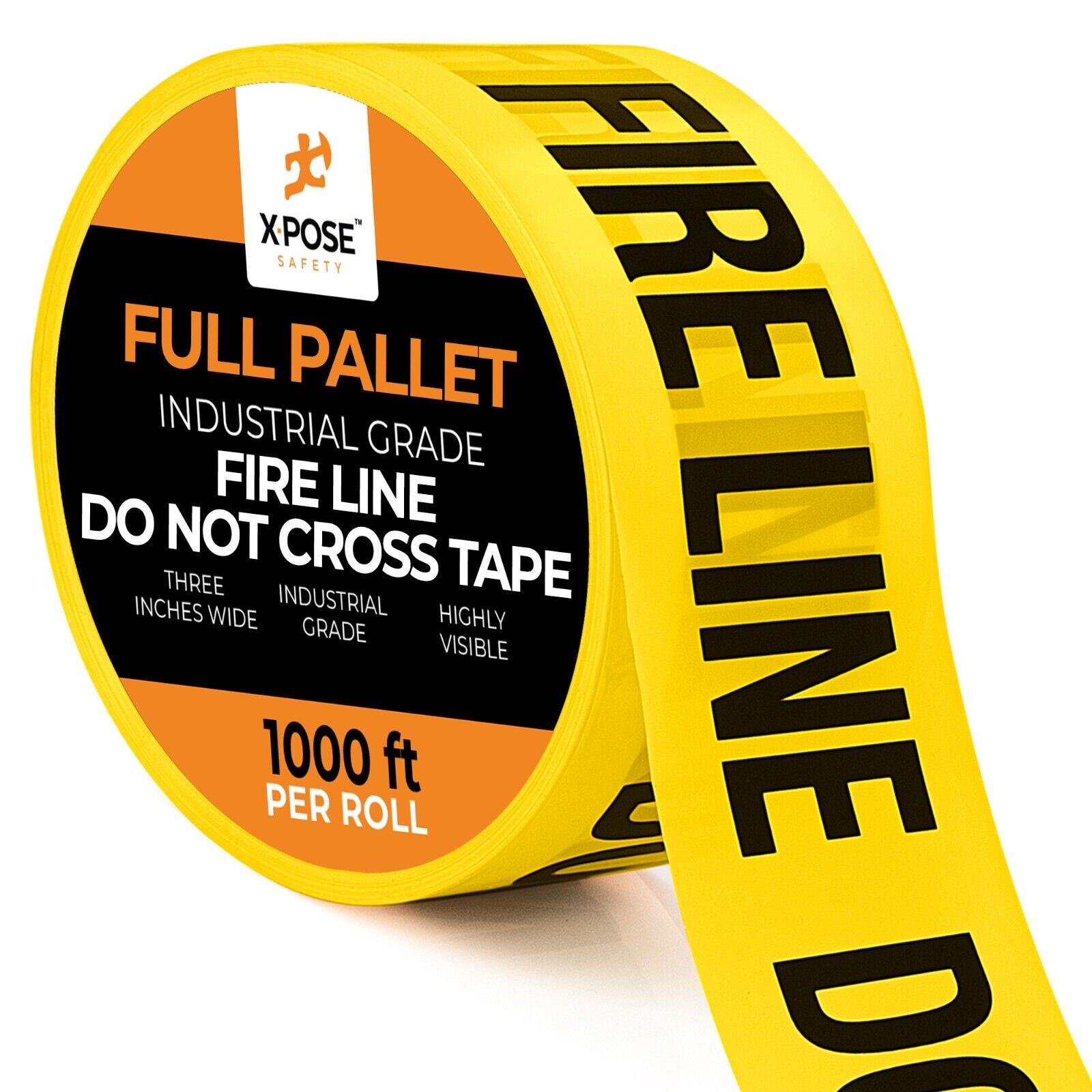 XPOSE SAFETY PFLT-FP960-X 3-in W x 1000-ft L Yellow Warning Vinyl Safety Tape