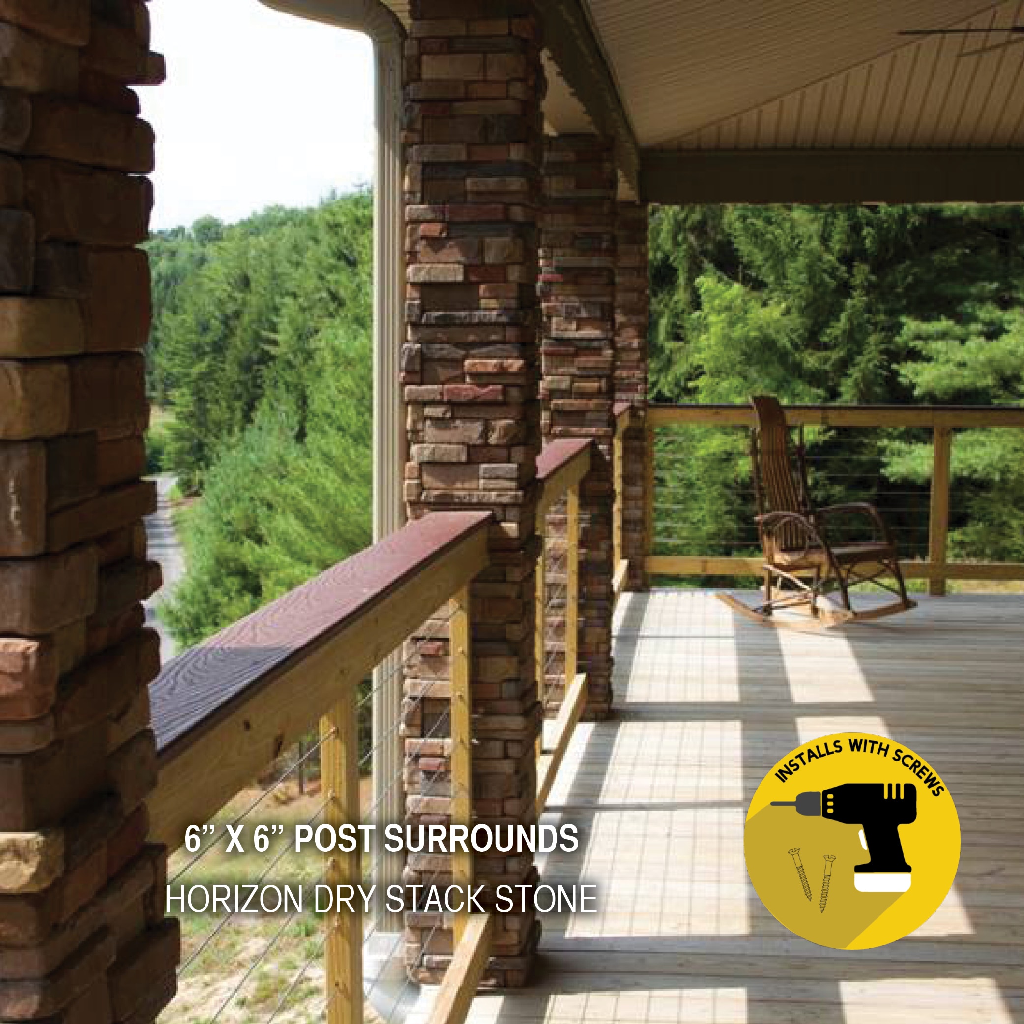 M-Rock PYRAMID CAP GREY Stone-Veneer - View #6