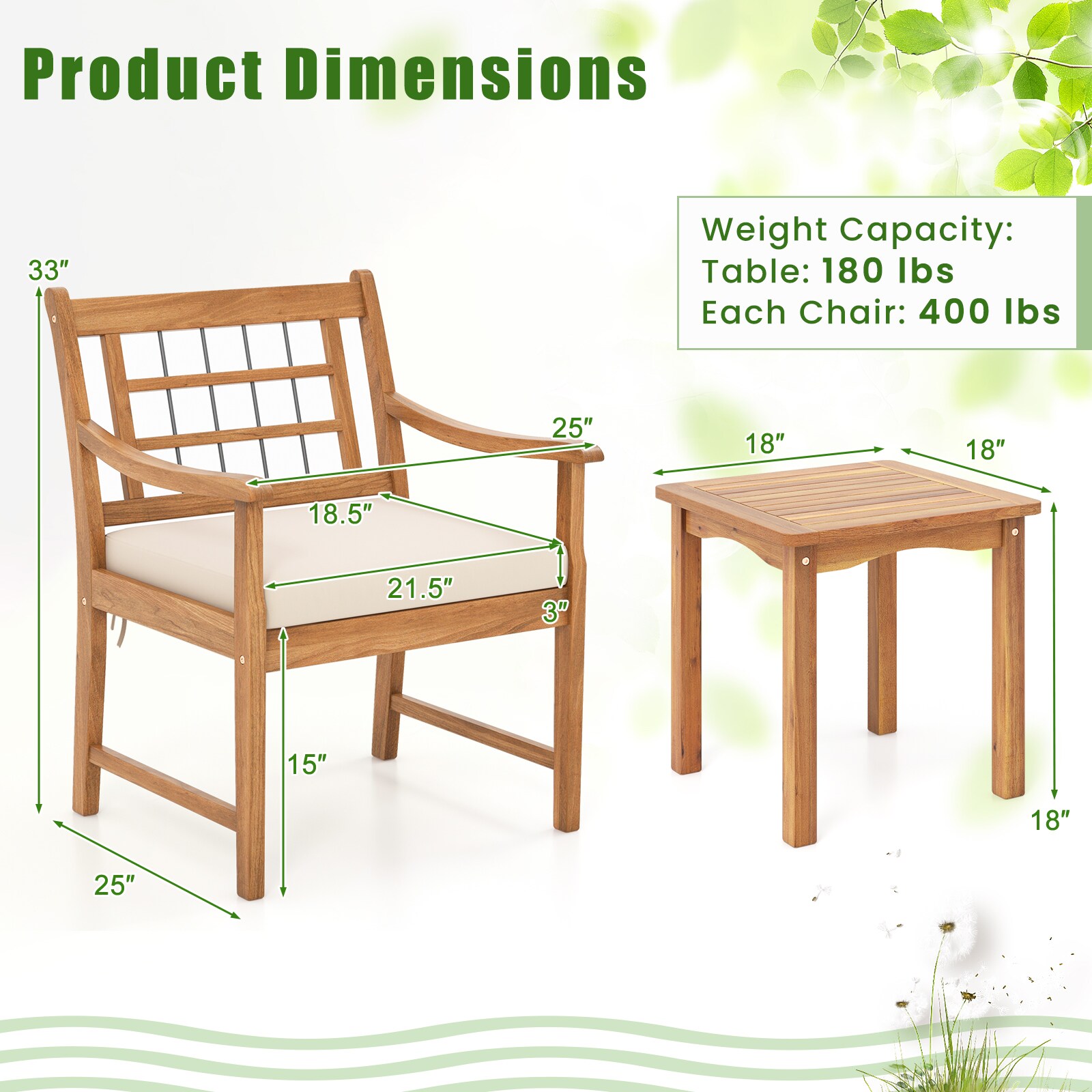 Ayelon 587WHLW4KHW72 Patio-Conversation-Sets - View #2