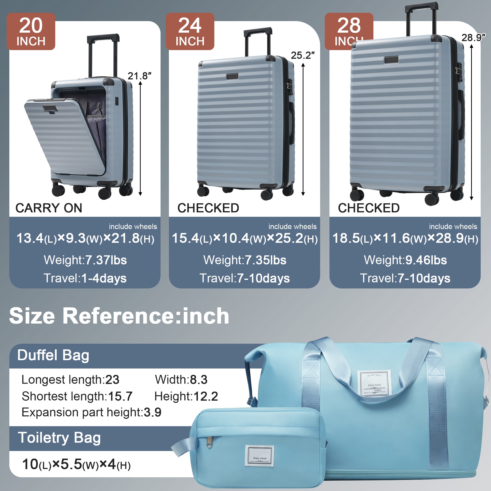 ModernLuxe L3P-N732P265290C Luggage-And-Luggage-Sets - View #2