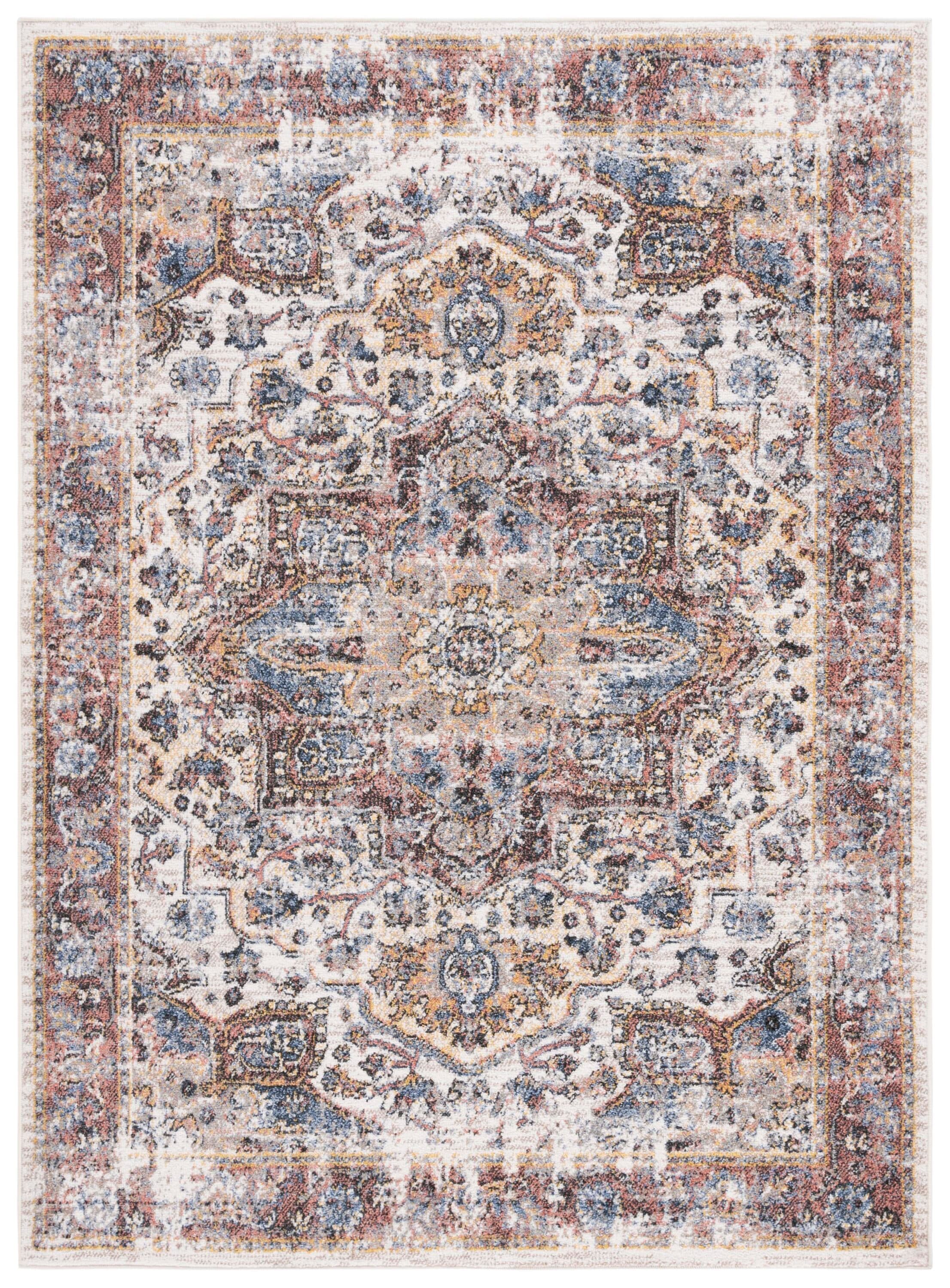 Elysian Ivory & Blue Rust 9' x 12' Synthetic Reversible Area Rug