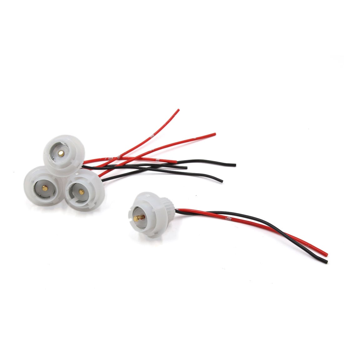 Unique Bargains 4pcs 1156 BA15S Brake Turn Signal Light Socket Wiring Harness Connector Plug Pigtail Adapter for Car #S25120100UX3443