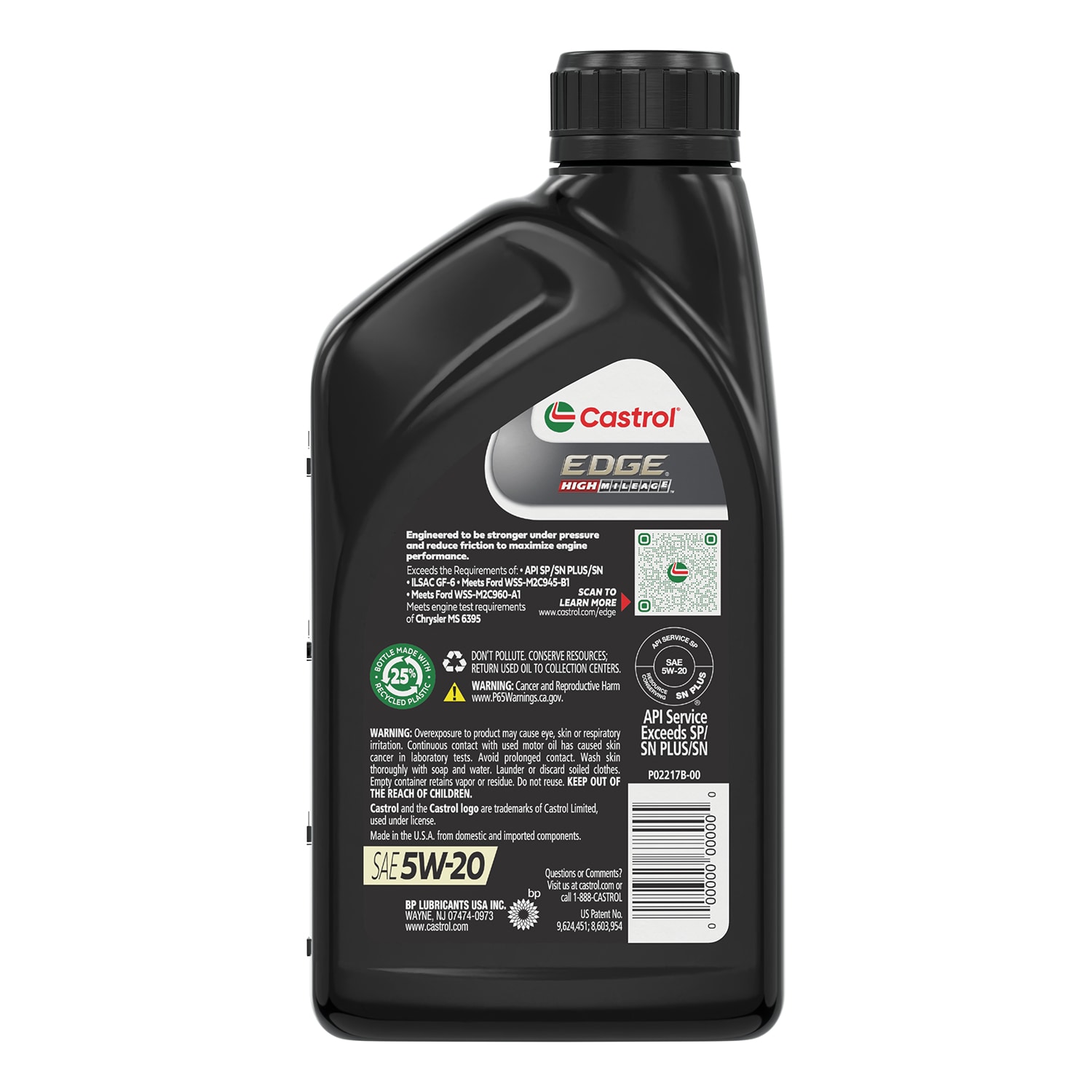 CASTROL 1-Quart 5W-20 High Mileage Motor Oil in the Motor Oil u0026 Additives  department at Lowes.com