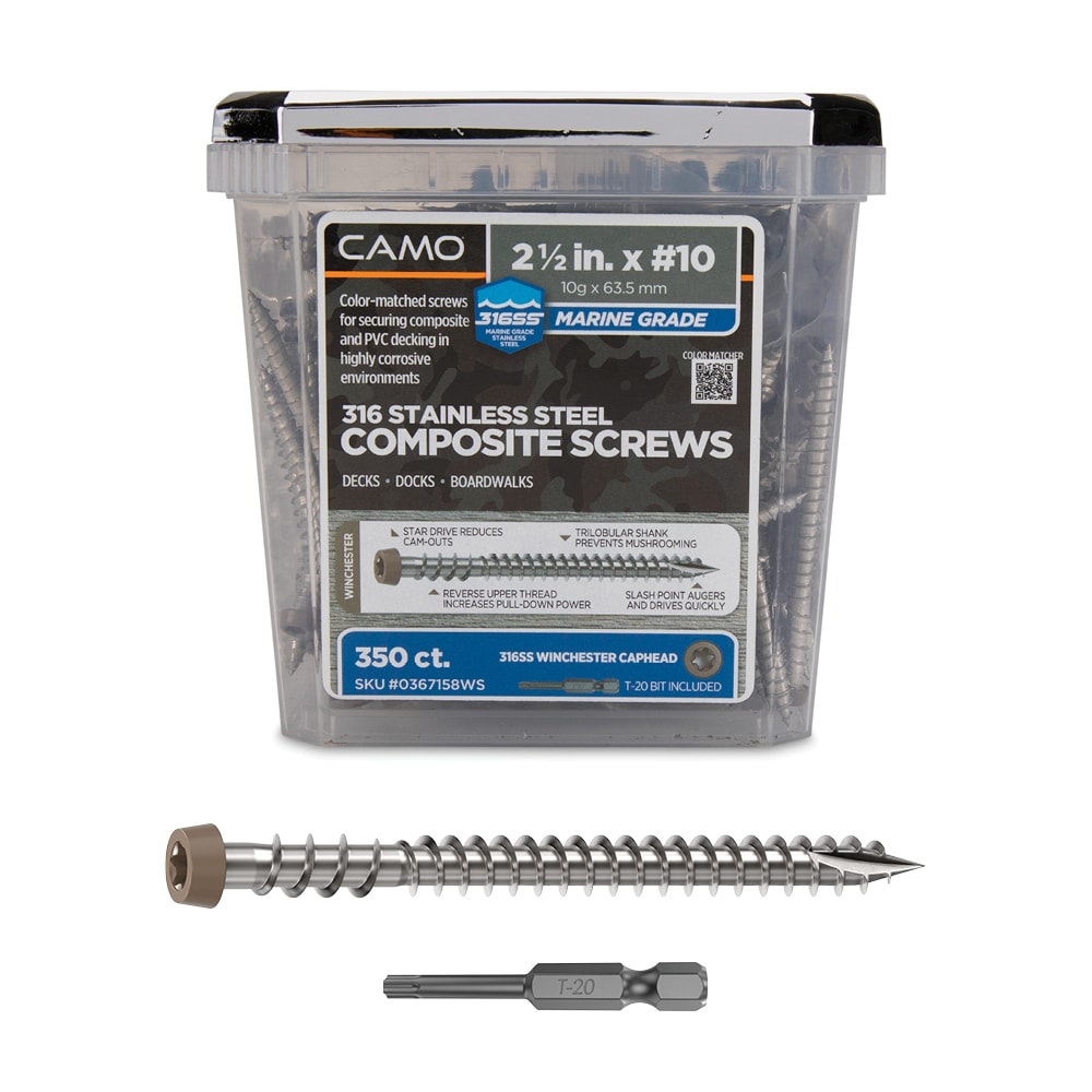 CAMO 0367158WS #10 x 2-1/2-in Composite Deck Screws ( 350 -Per Box )