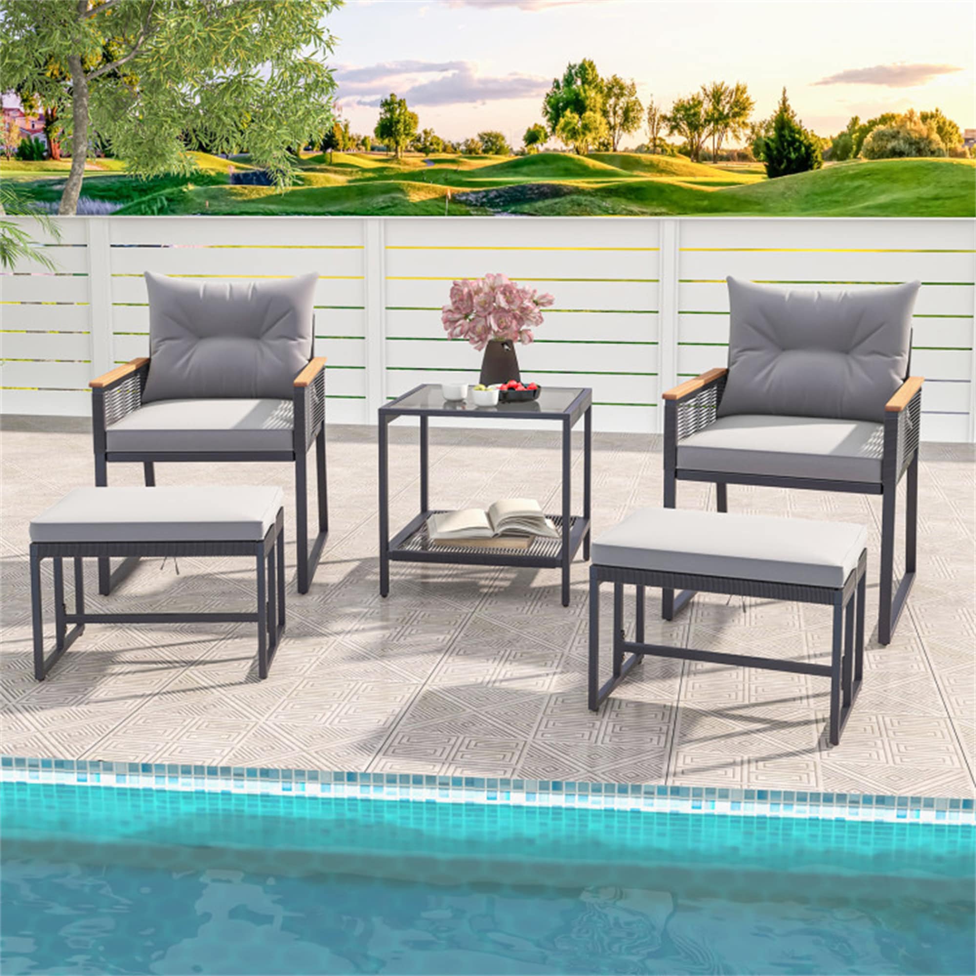 BABOOM BOM-0354GR-CO Patio-Conversation-Sets - View #4