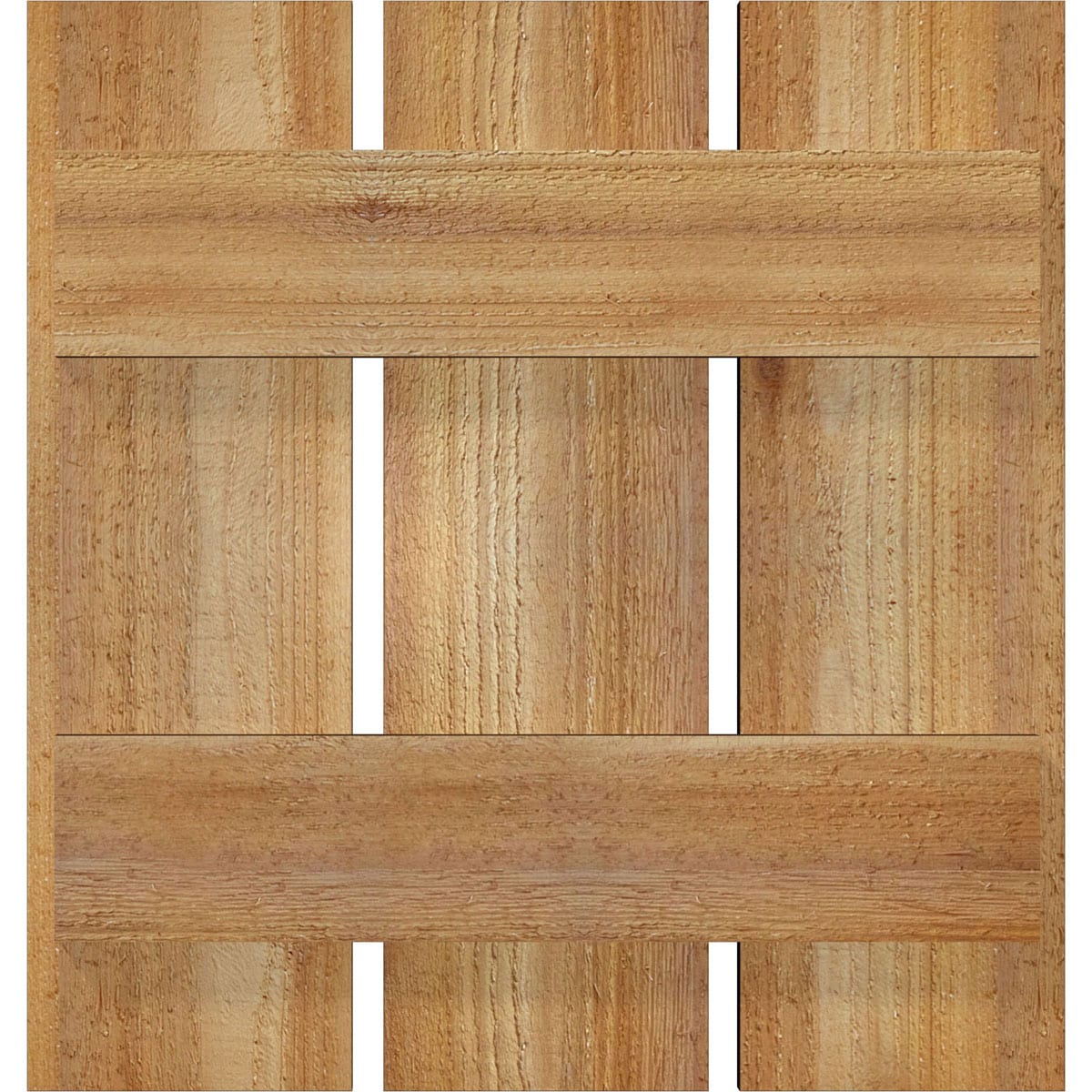 Ekena Millwork RBS06S17X018RWR 17.125-in W x 18-in H Unfinished Paintable/Stainable Board and batten Spaced Wood Exterior Shutters ( 2 -Pack )