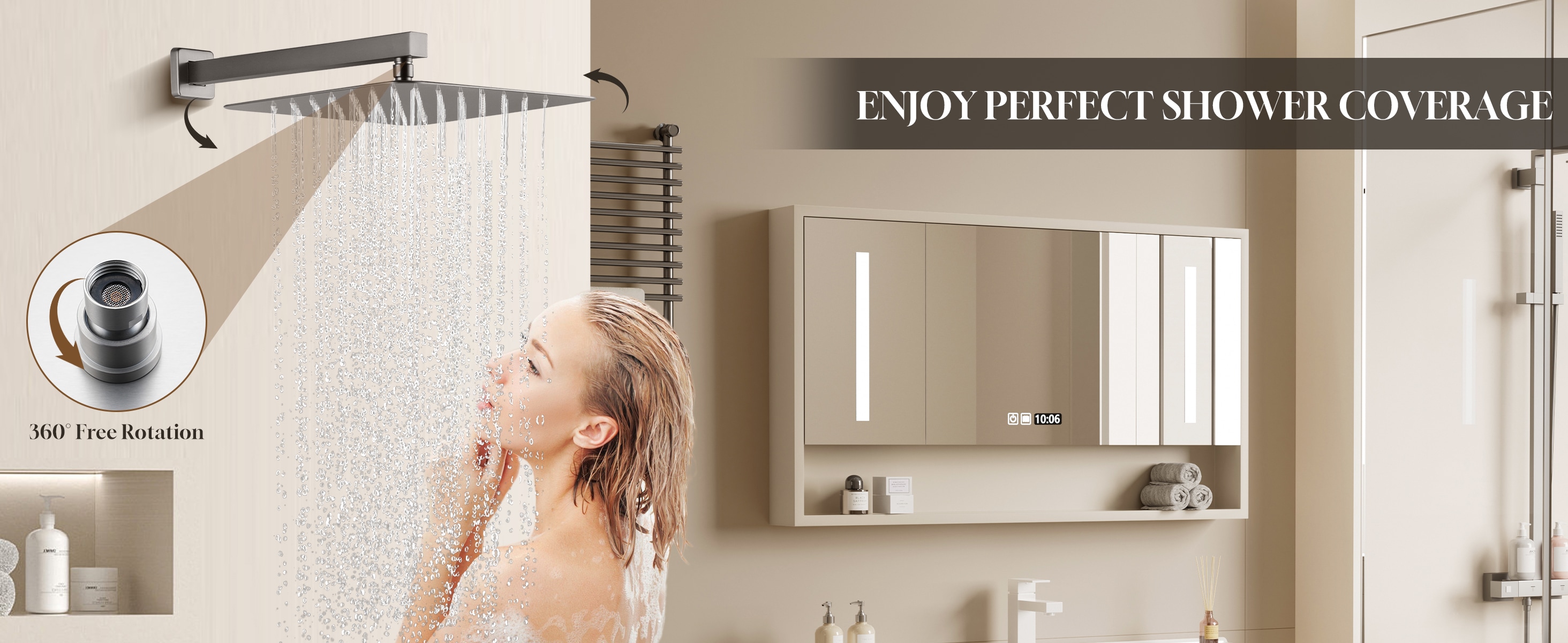 CASAINC M6001-A-12-BN Showerhead-Bar-Panels - View #14