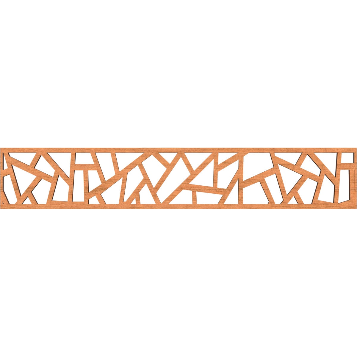Ekena Millwork MLDB08X46HSBCH Harrisburg Fretwork Flat Trim 8-in x 3.89-ft Cherry Brown Unfinished 2156351 Pierced Wall Panel Moulding