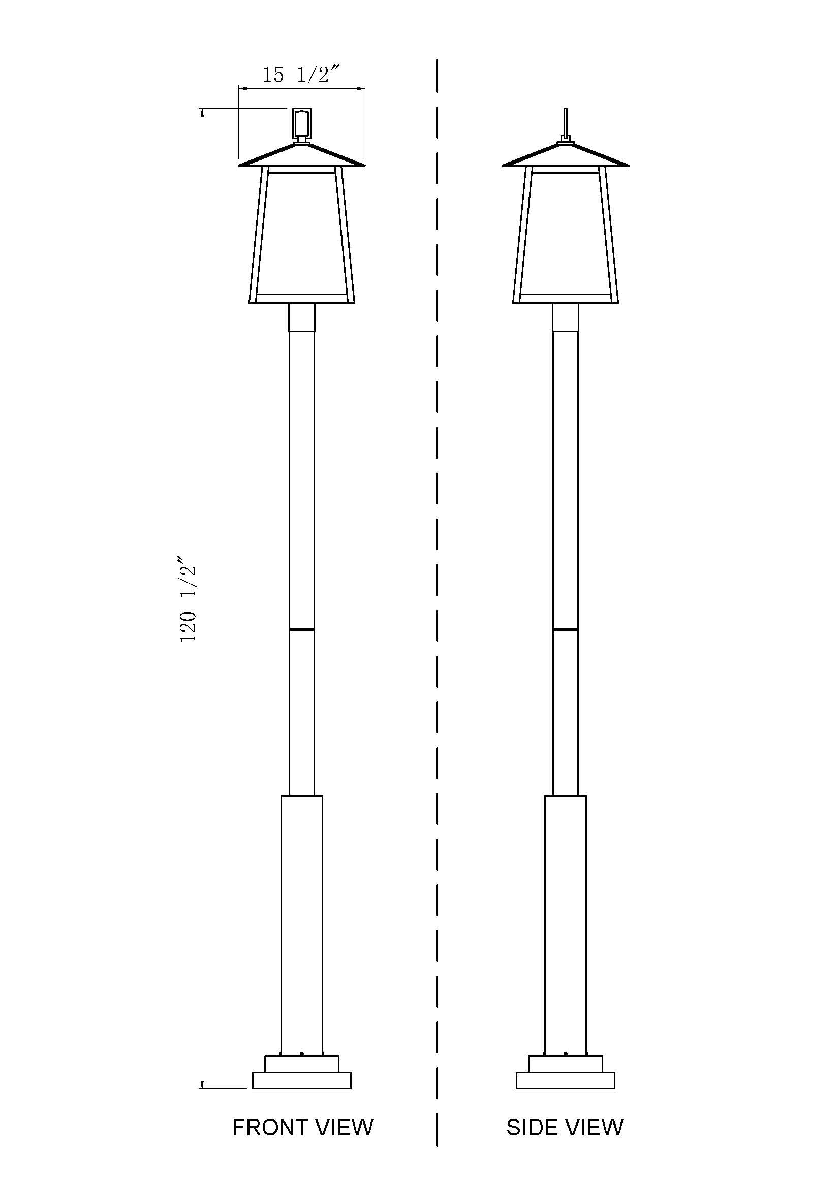 Z-Lite 5015PHXLR-5010P-BK Complete-Post-Lights - View #8