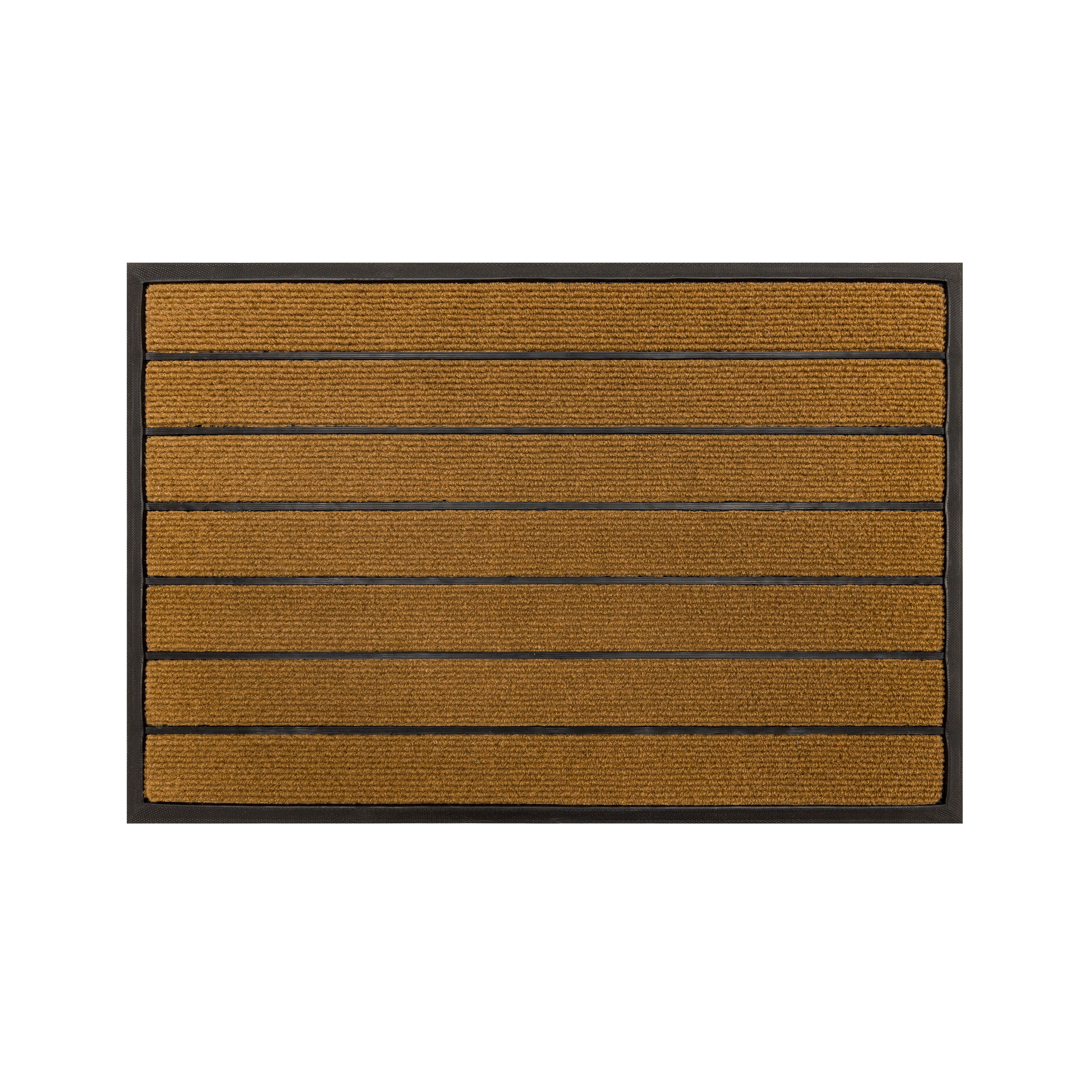 Project Source 2-ft x 3-ft Chocolate Rectangular Outdoor Decorative Welcome  Utility Mat in the Mats department at