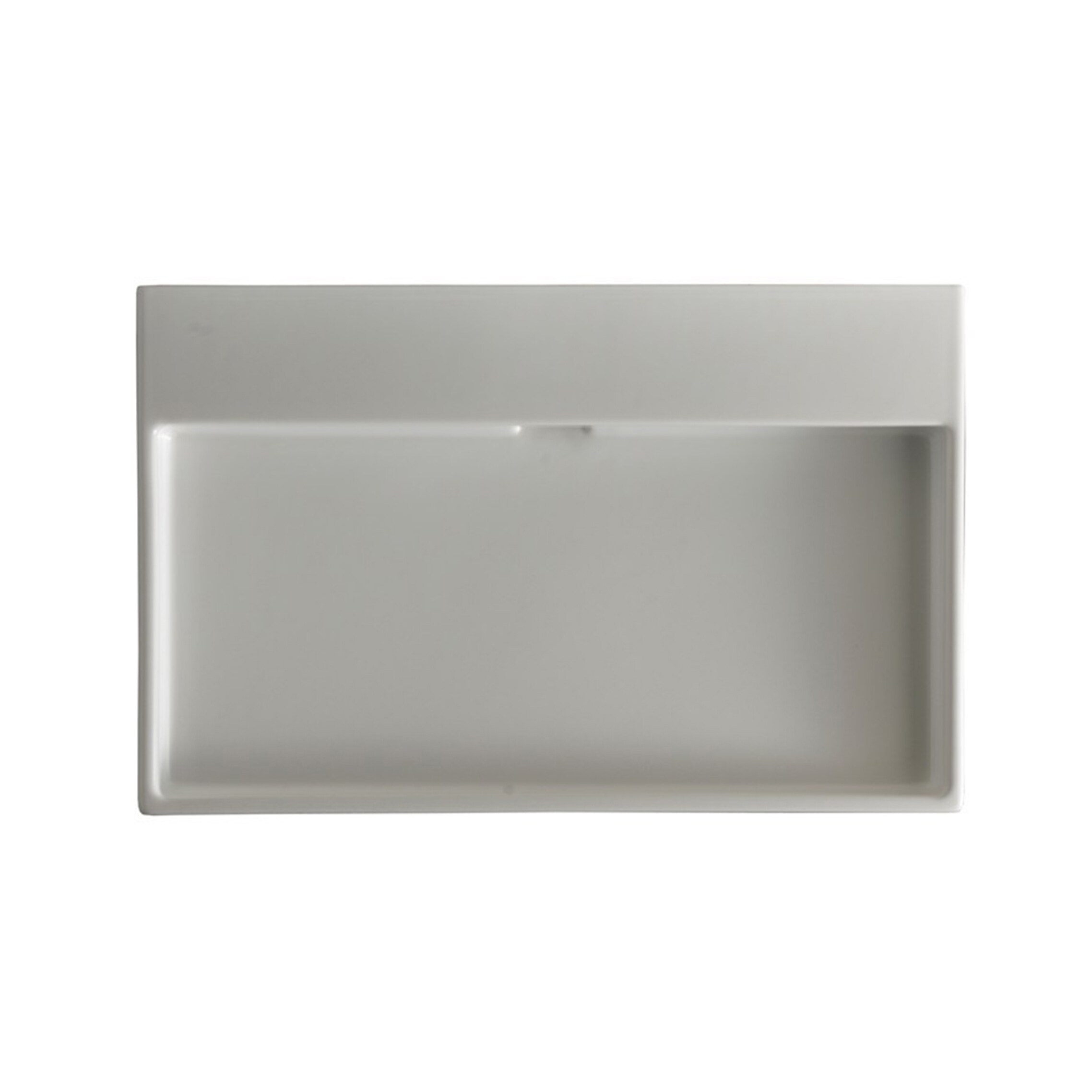 WS Bath Collections URBAN 70.00 Urban Ceramic Wall-mount Rectangular Modern Ceramic white Bathroom Sink ( 39.6-Inches x 17.7-Inches )