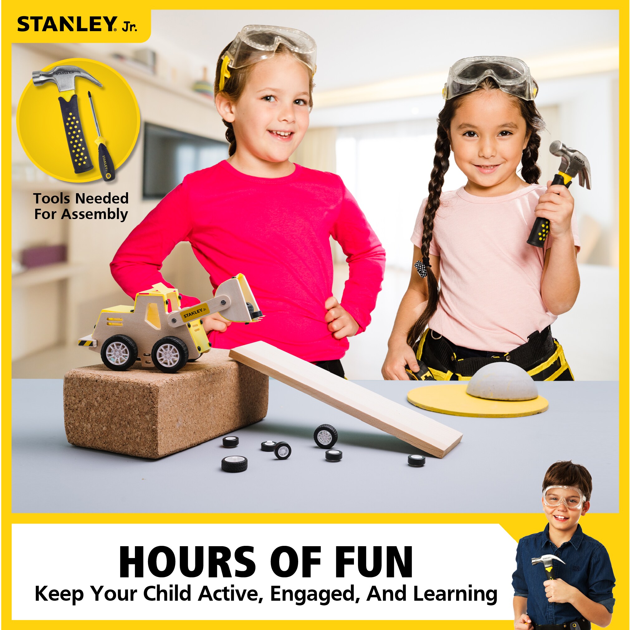 Stanley Jr. OLOK032-SY Kids-Woodworking-Project-Kits - View #8
