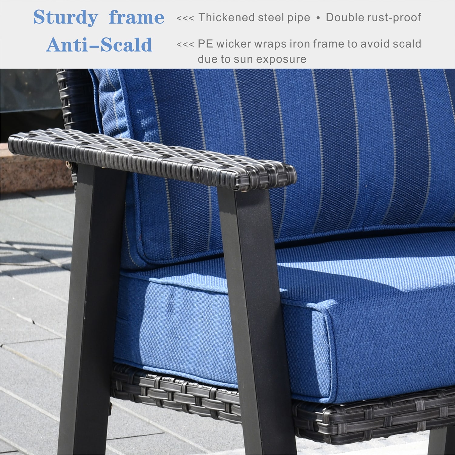 Pouuin SHW50TE06 Patio-Conversation-Sets - View #9