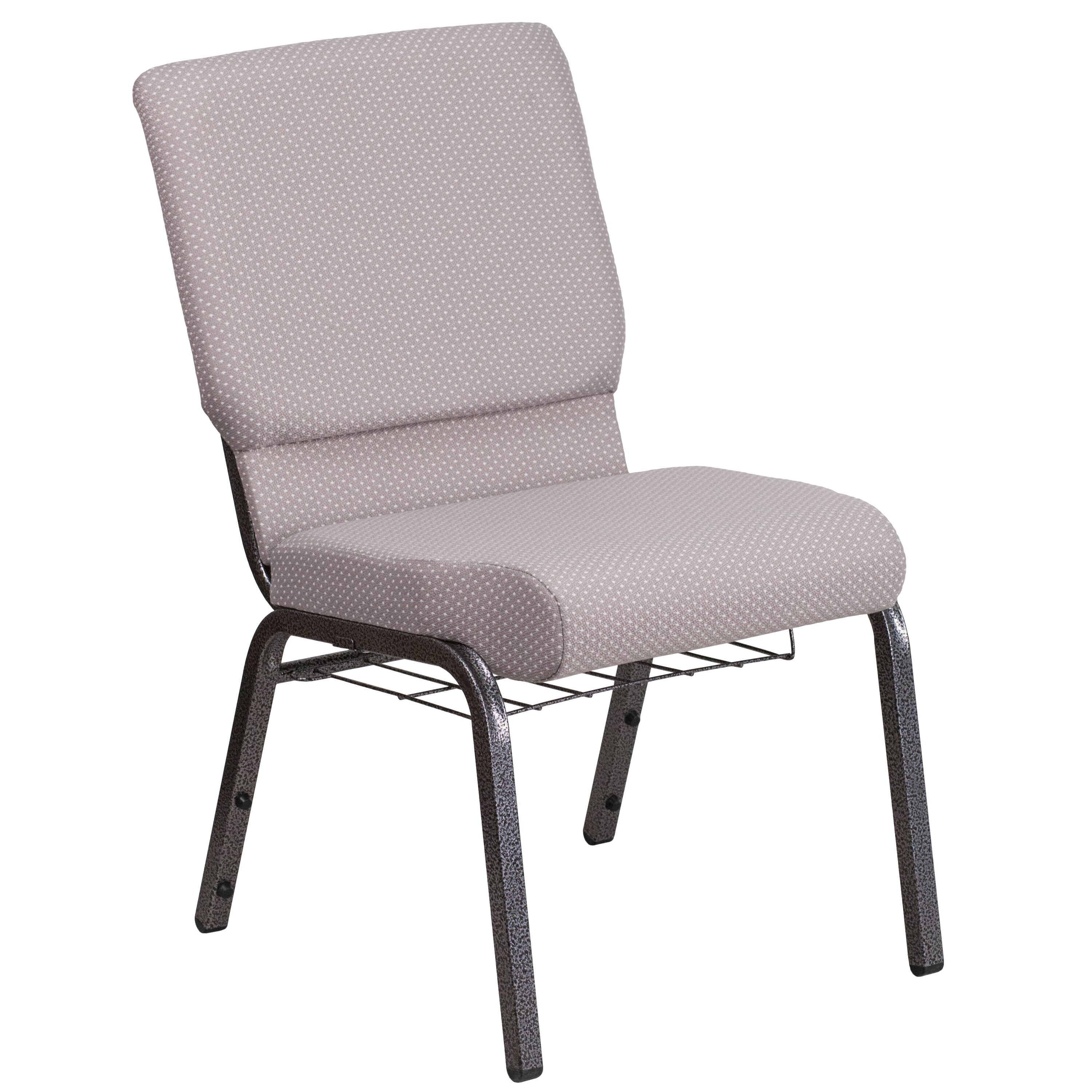 Flash Furniture 889142075653 Modern Gray Dot Fabric/Silver Vein Frame Accent Chair