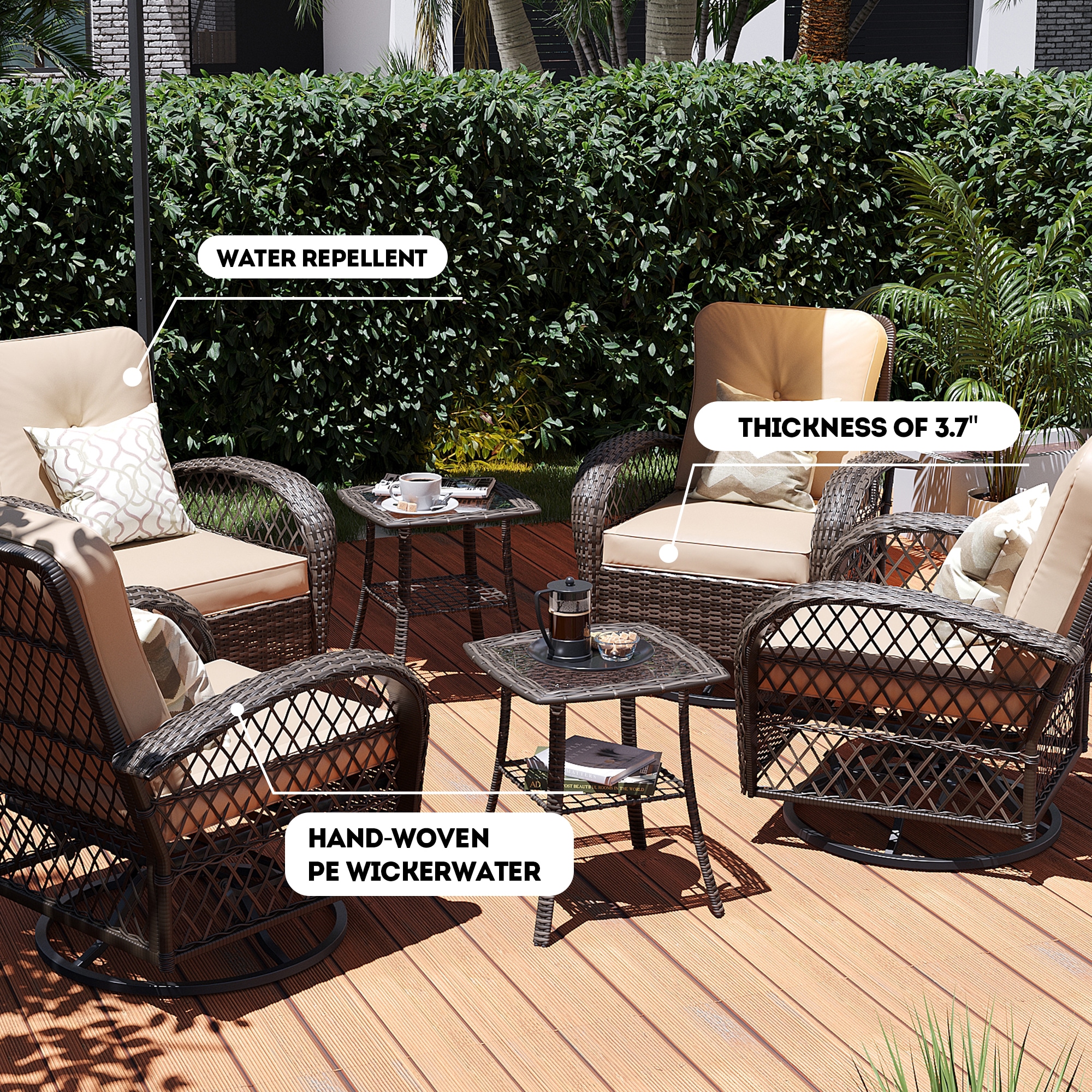 Patio Watcher LS-Y9-6PC-B1 Patio-Conversation-Sets - View #4