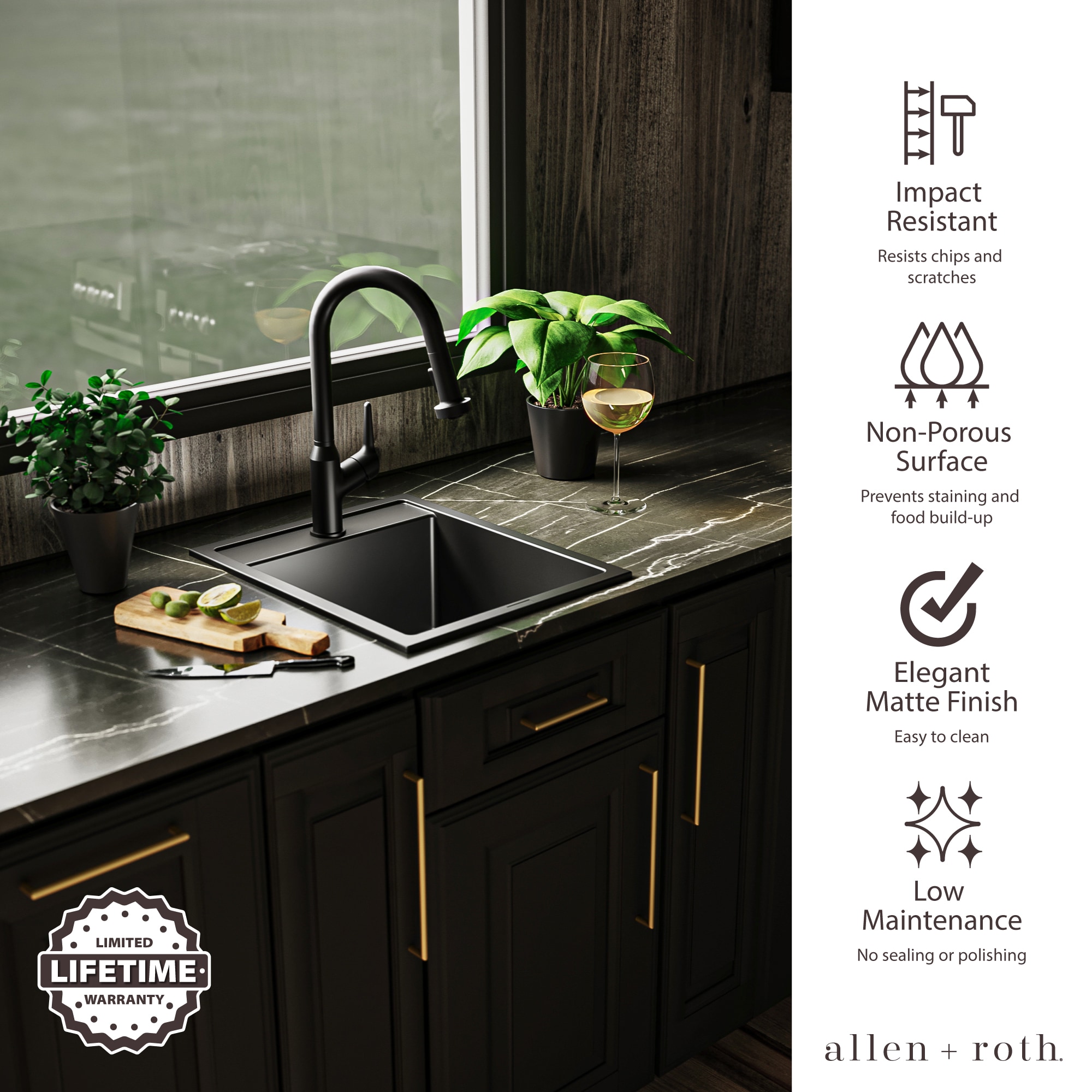 allen + roth GT1025BLK Bar-Prep-Sinks - View #5