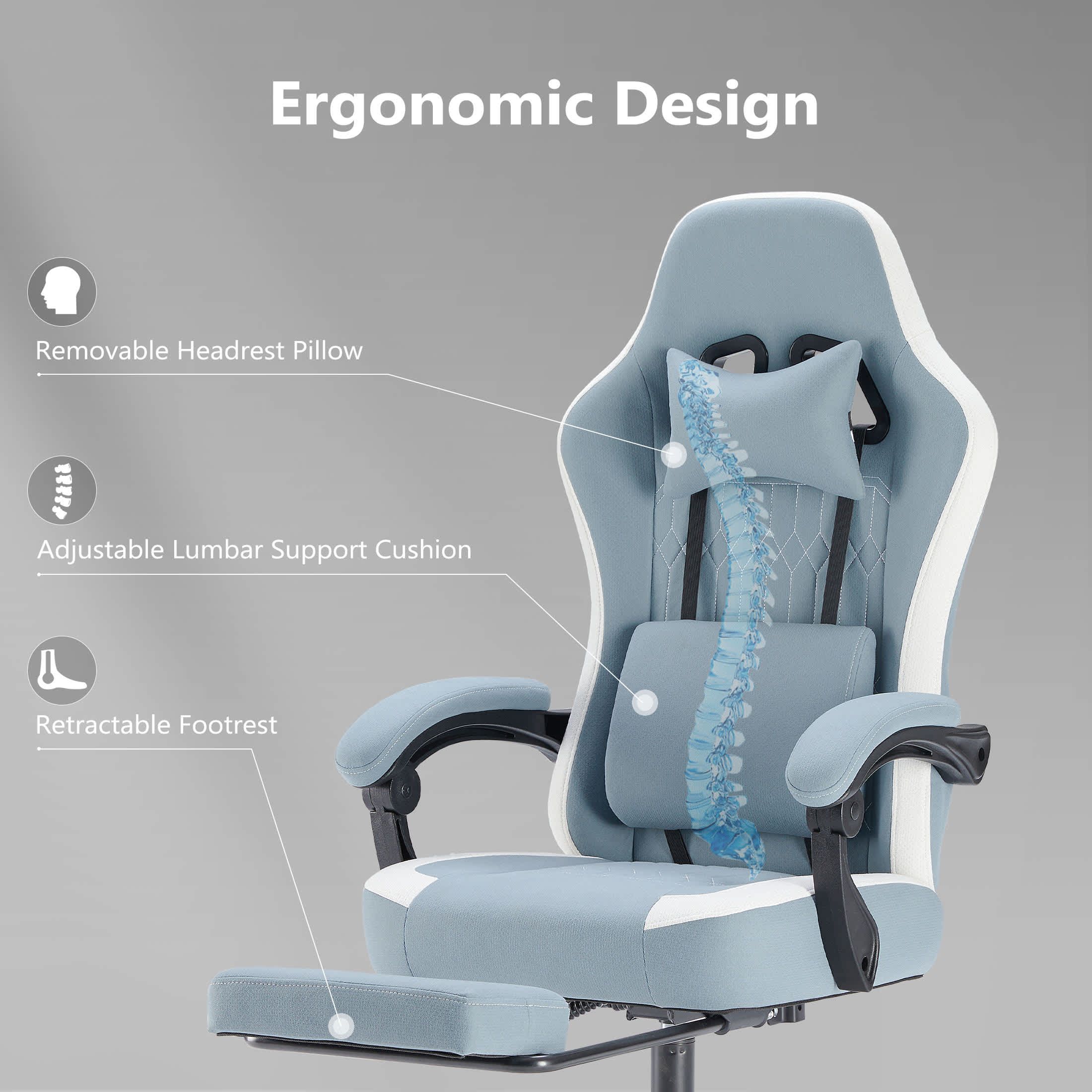 Bestier USLOW-HJ424739 Office-Chairs - View #2