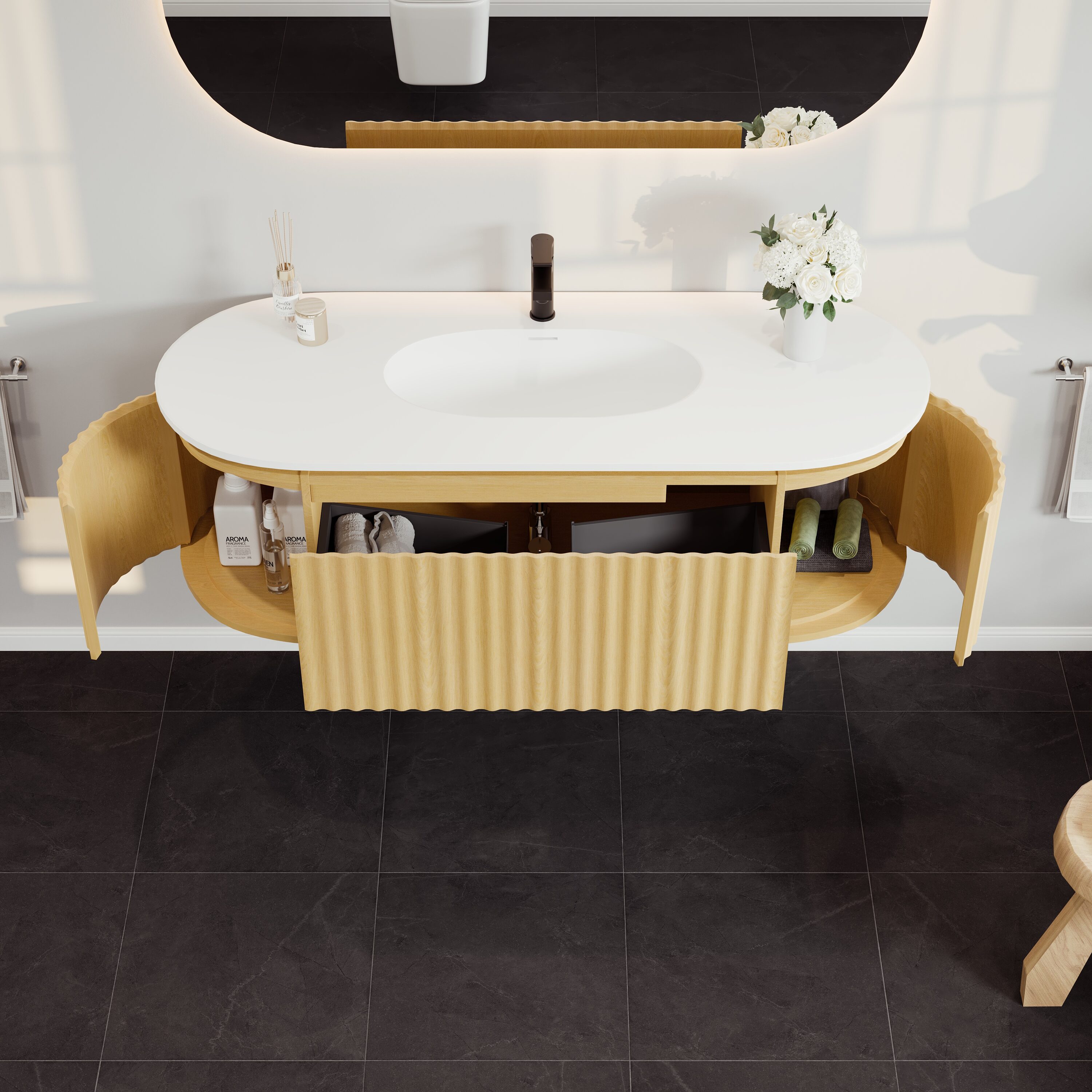 Eviva EVVN202-55OAK-WM Bath-Vanity-Combo - View #3