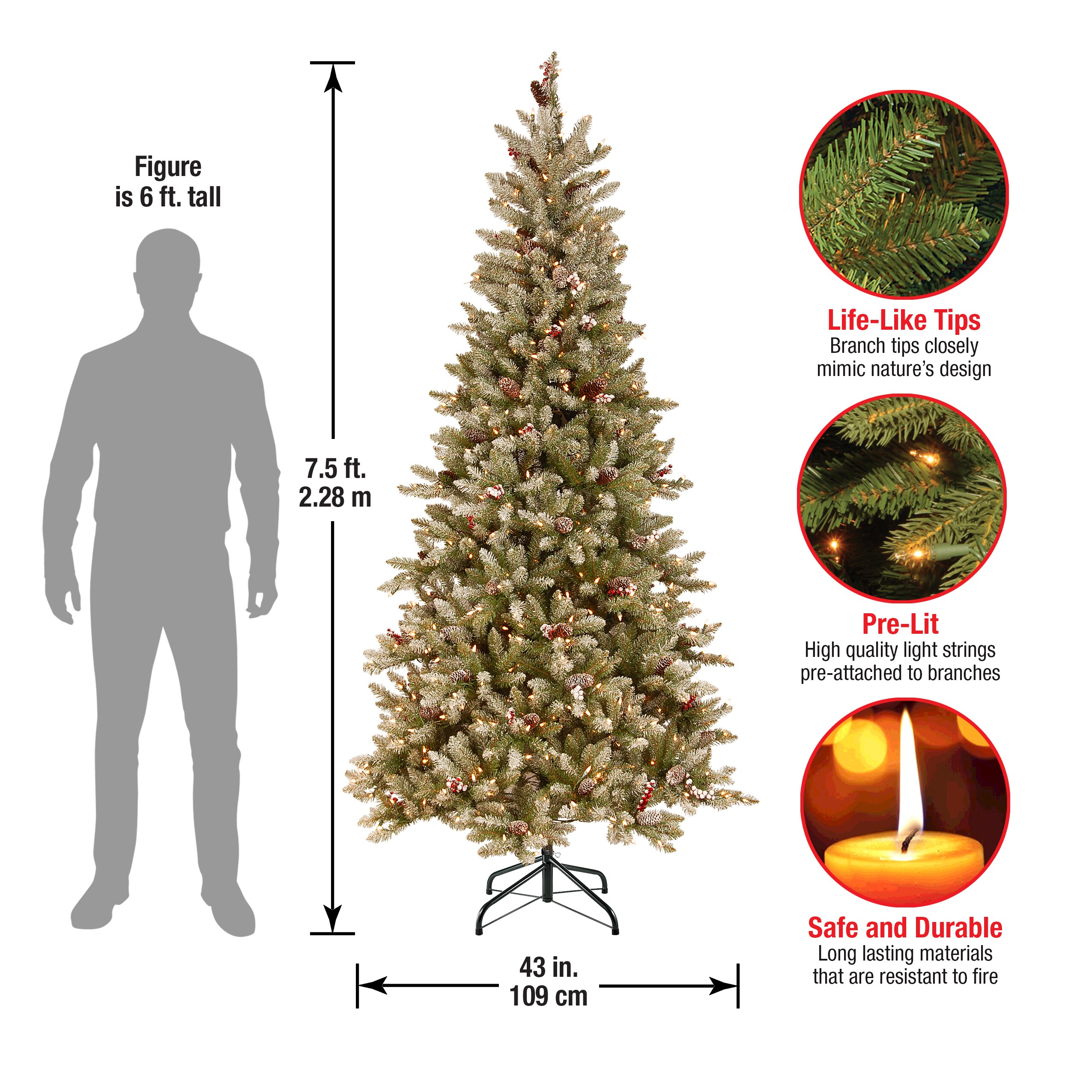 National Tree Company DUF-301-75 Artificial-Christmas-Trees - View #7