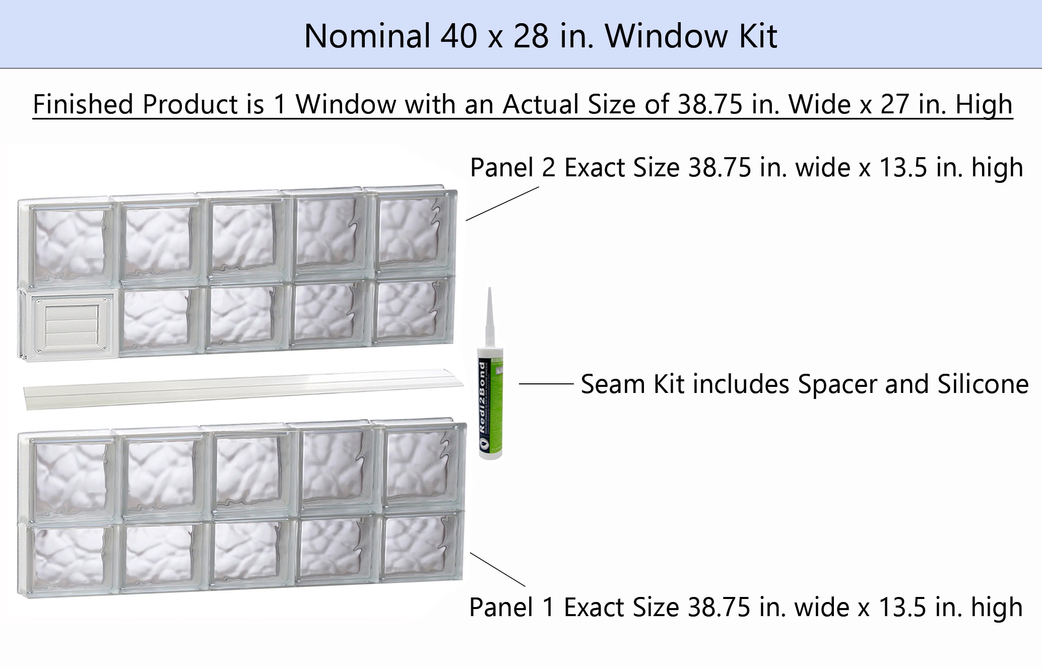REDI2SET D4028DC Glass-Block-Windows - View #2