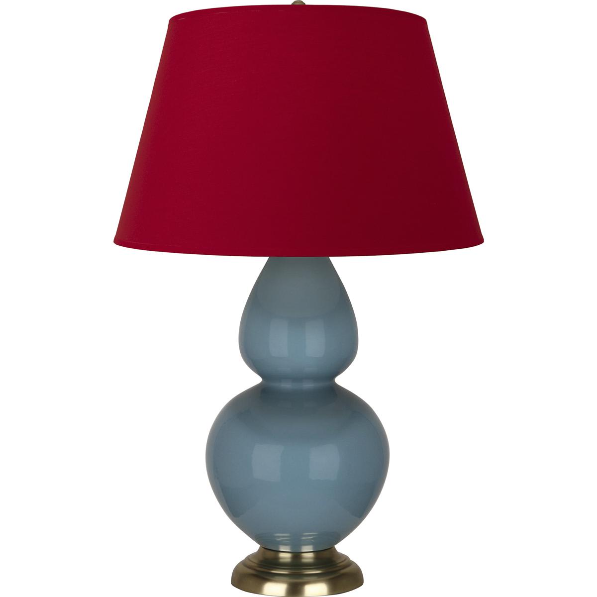 Robert Abbey Lighting - Robert Abbey OB20R Double Gourd Table Lamp Steel Blue Glazed Ceramic with...
