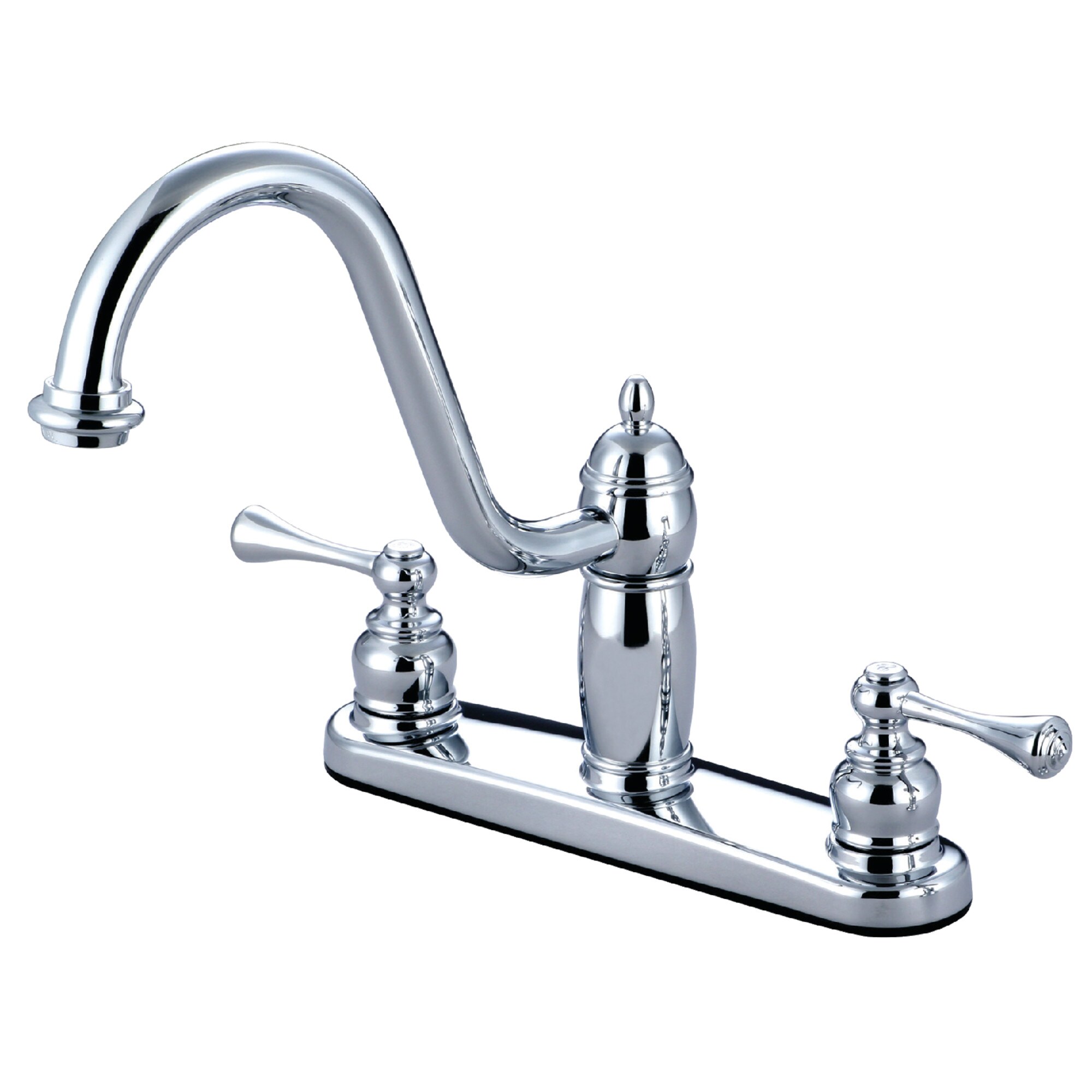 Elements of Design EB1111BLLS New Orleans Chrome Single Handle Deck-mount Kitchen Faucet ( Deck Plate Included )