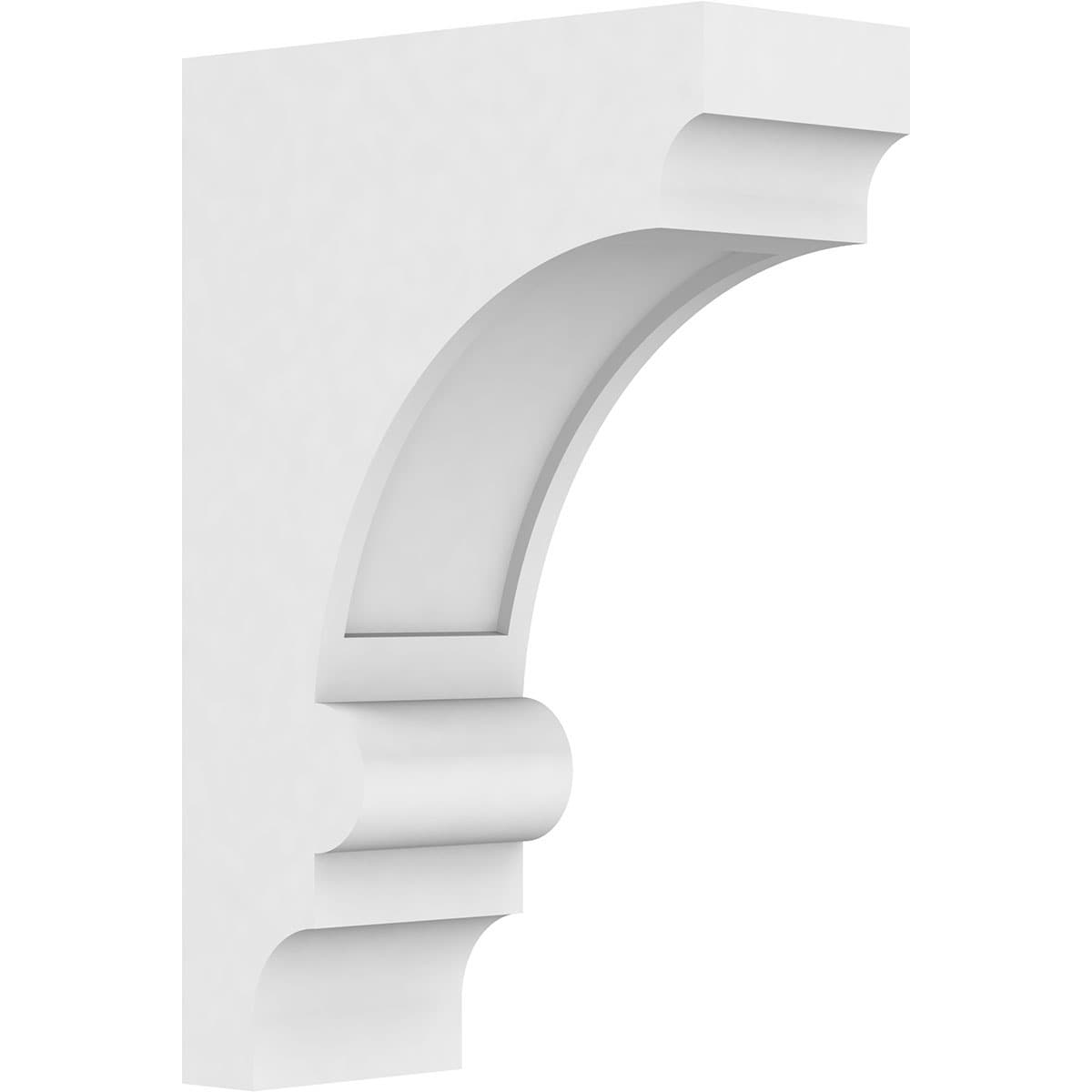 Ekena Millwork CORP03X08X12DIA 3-in x 8-in x 12-in Standard diane Unfinished White PVC Paintable Corbel