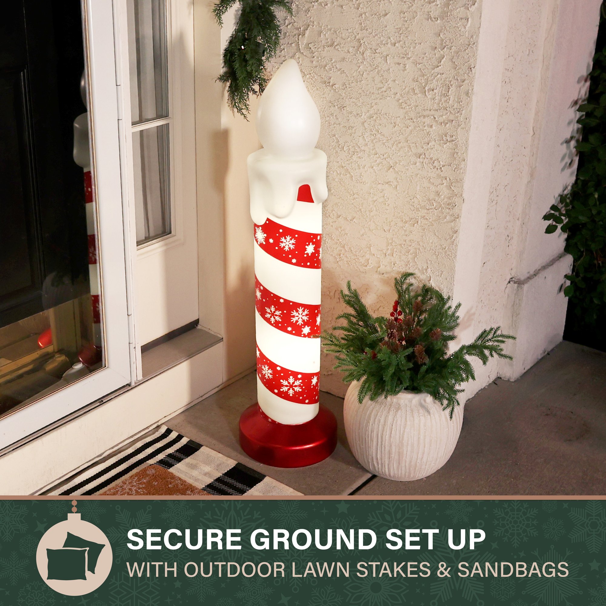 Fraser Hill Farm FFBM-1CND-RED Table-Christmas-Decorations - View #5