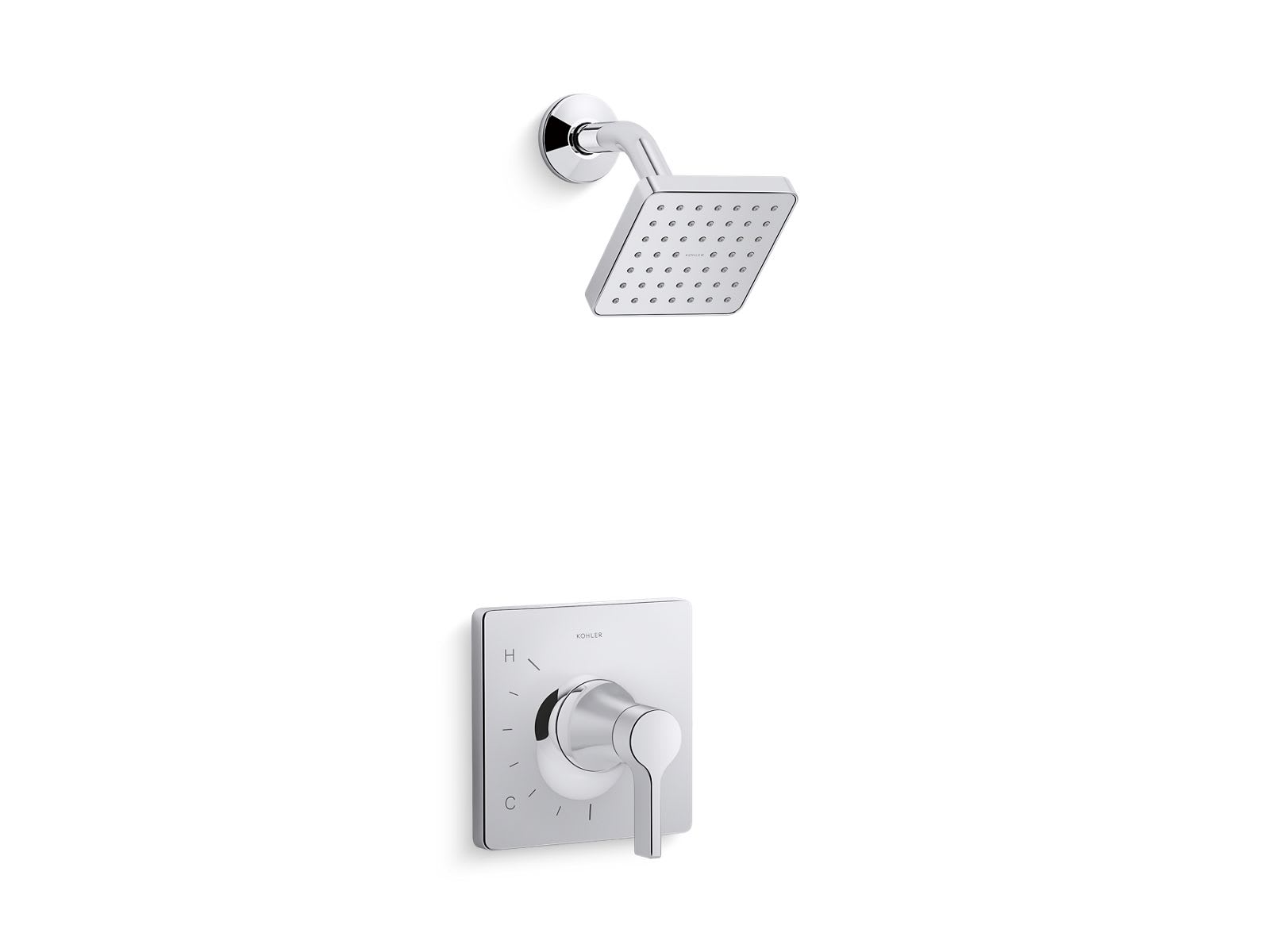 KOHLER TS28128-4G-CP Venza 1.75 GPM 1-Handle Rite-Temp Shower Trim Kit in Polished Chrome (Valve Not Included)